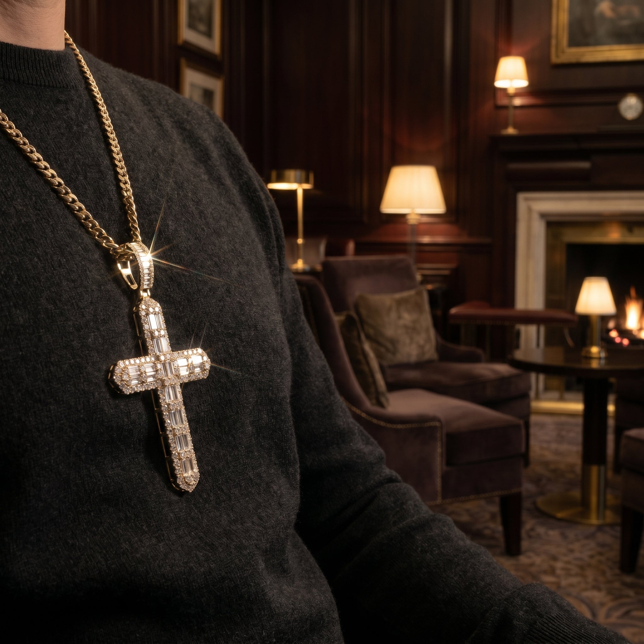 Imperial Radiance Cross Pendant