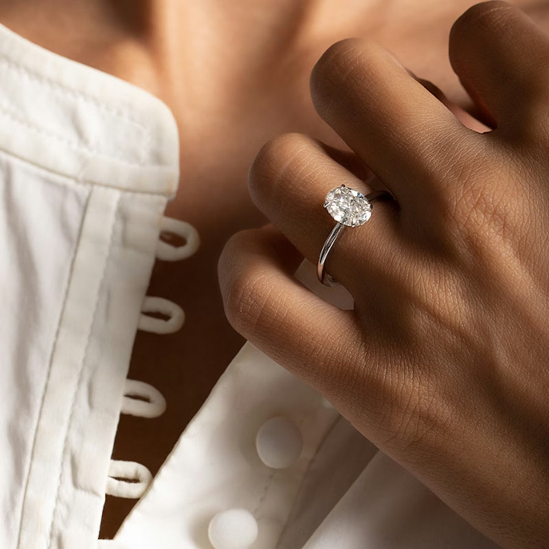 The Signature Oval Yellow Gold Solitaire Engagement Ring