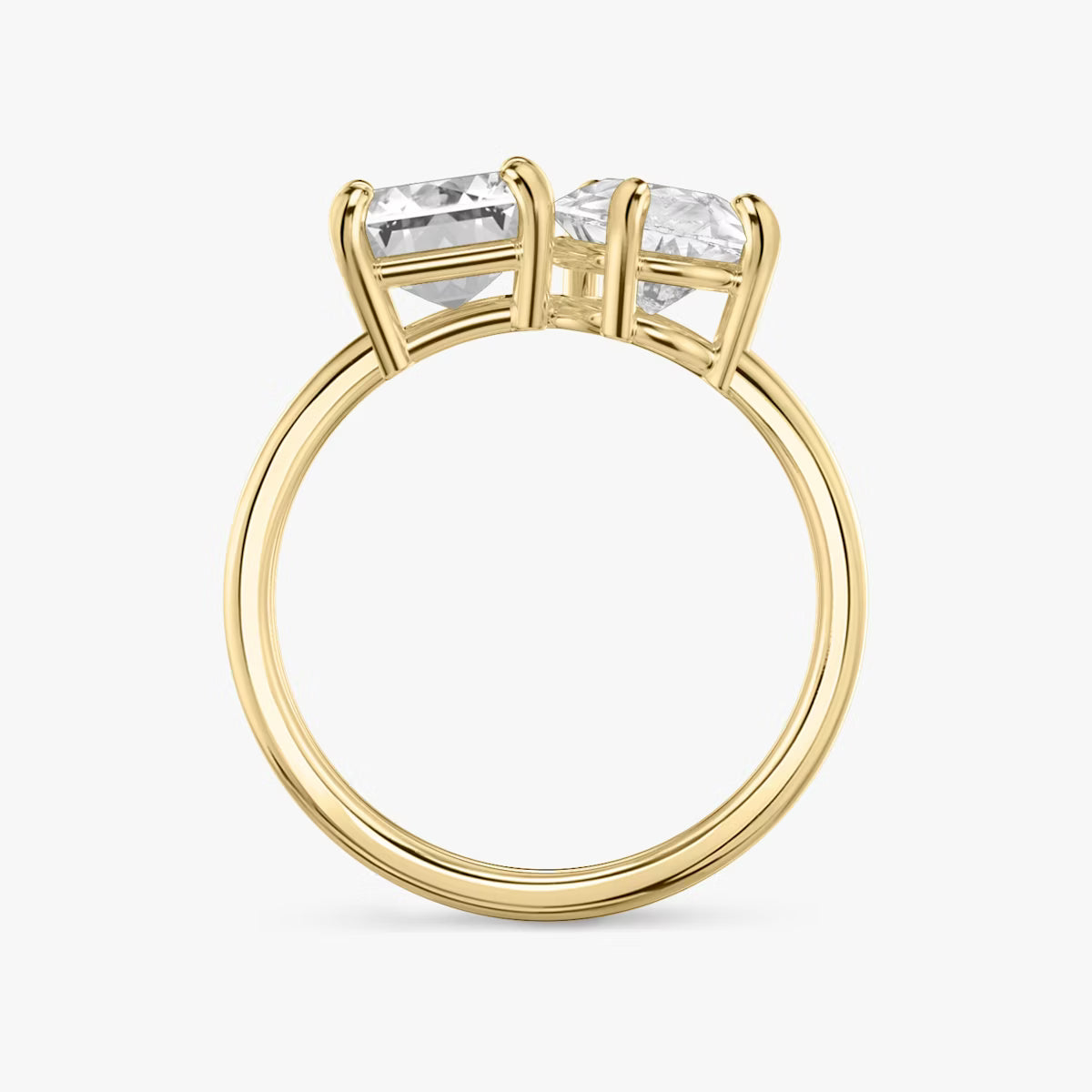 The Toi et Moi Emerald & Pear Yellow Gold Two-Stone Engagement Ring