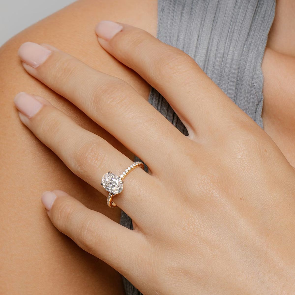 The Timeless Oval White Gold Solitaire Engagement Ring