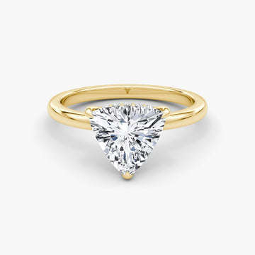 The Floating Trillion-Cut Yellow Gold Solitaire Engagement Ring