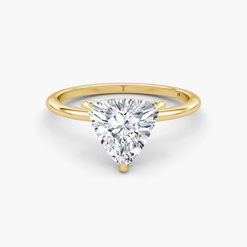 The Petite Four-Prong Trillion-Cut Yellow Gold Solitaire Engagement Ring