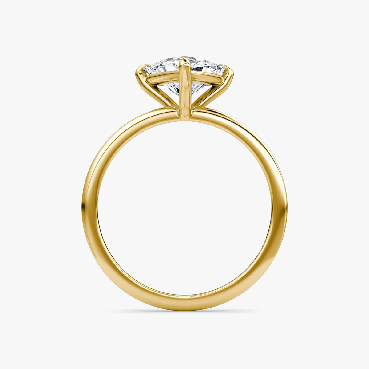 The Petite Four-Prong Trillion-Cut Yellow Gold Solitaire Engagement Ring