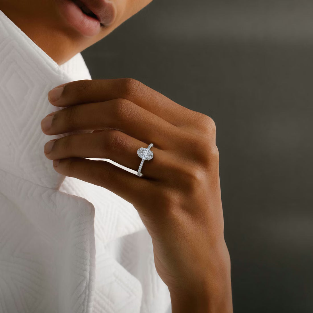 The Timeless Oval White Gold Solitaire Engagement Ring