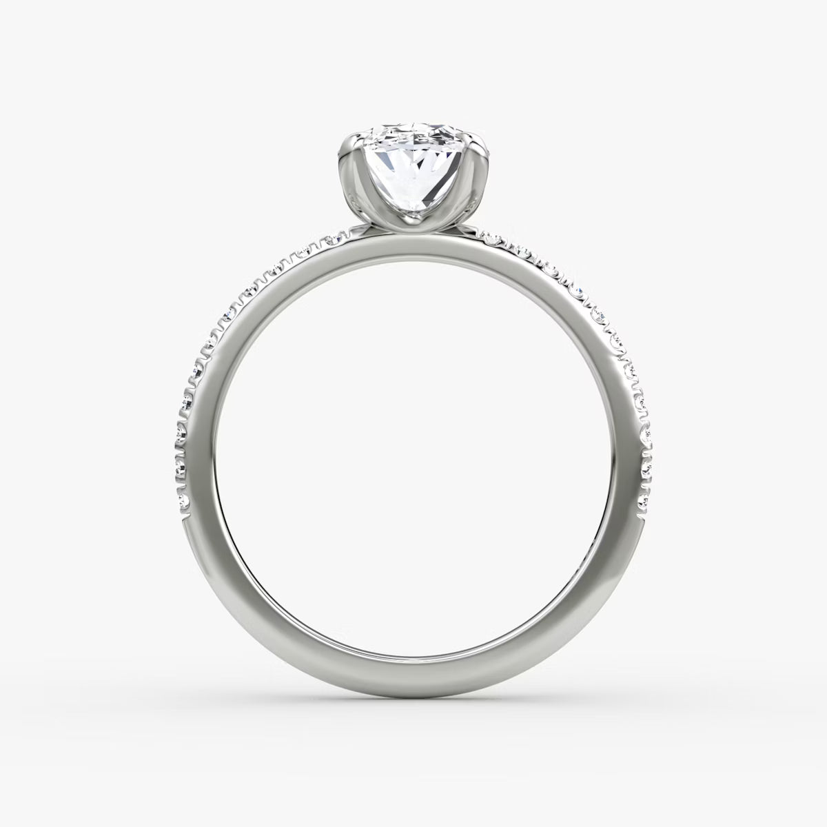 The Timeless Oval White Gold Solitaire Engagement Ring