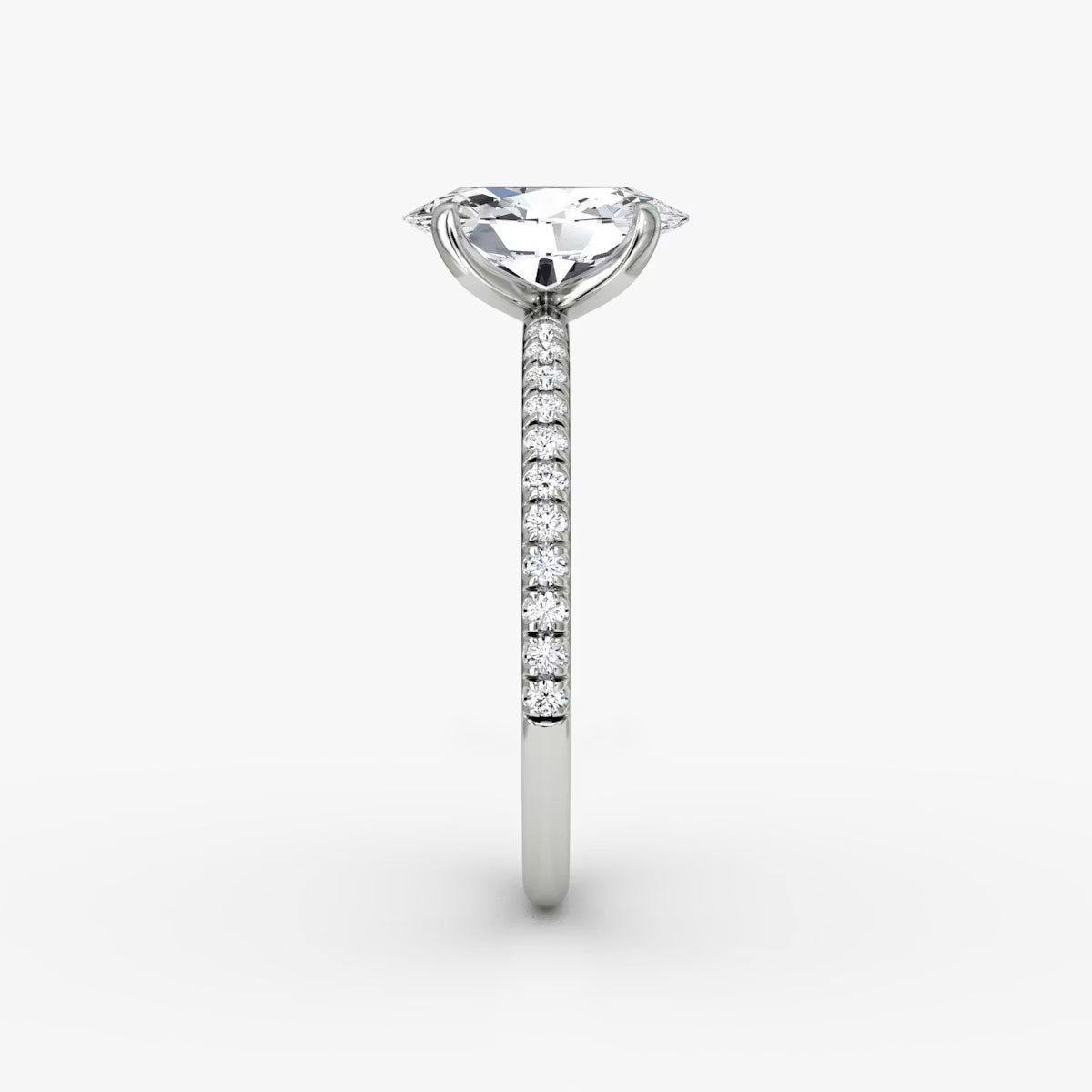 The Timeless Oval White Gold Solitaire Engagement Ring