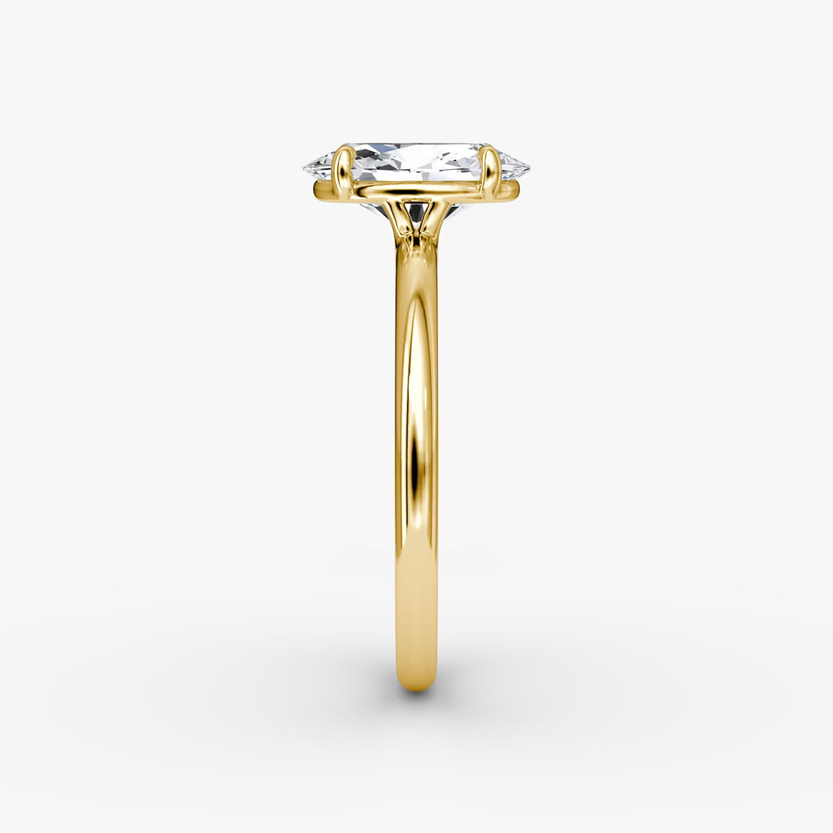 The Signature Oval Yellow Gold Solitaire Engagement Ring