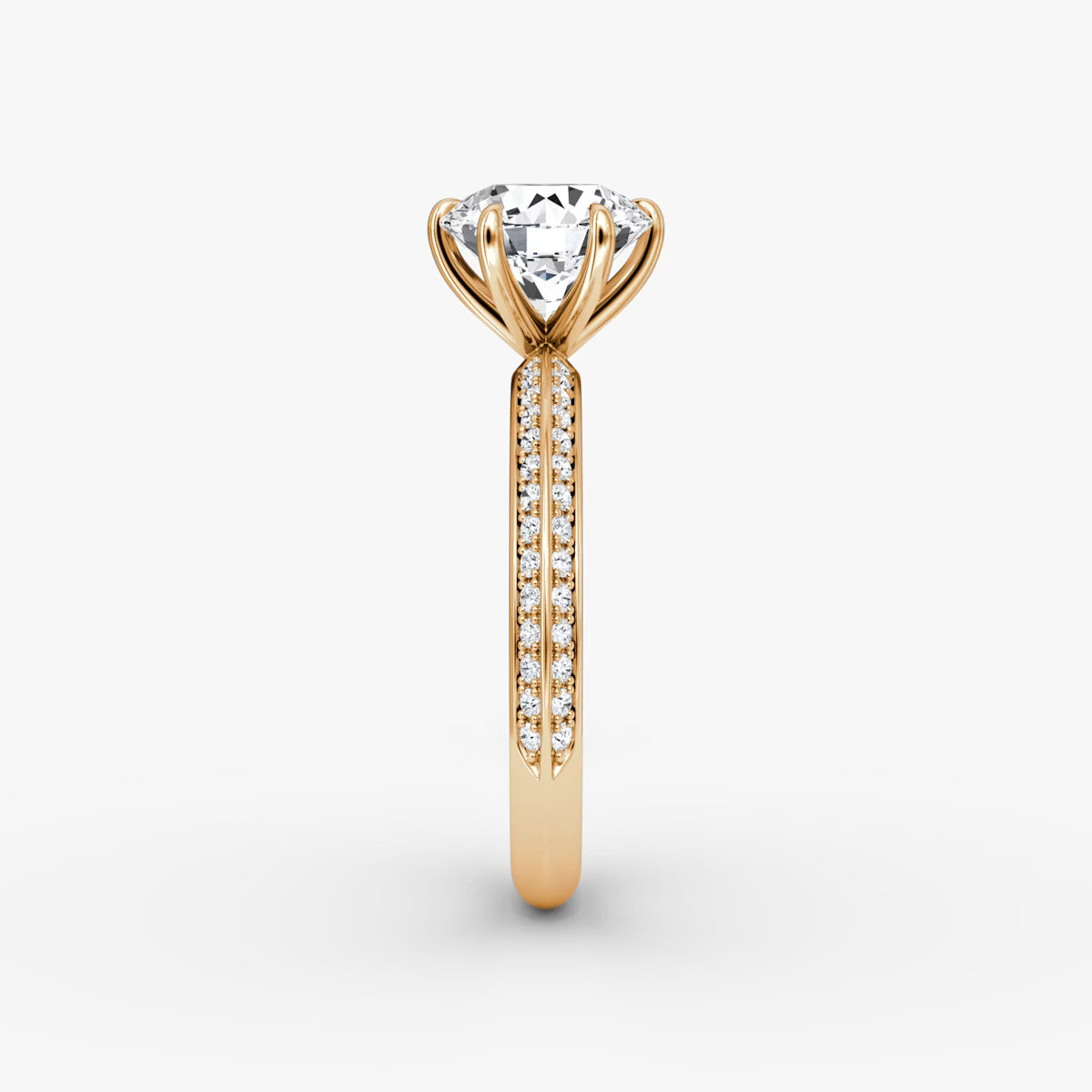 The Refined Knife-Edge Round Brilliant White Gold Solitaire Engagement Ring