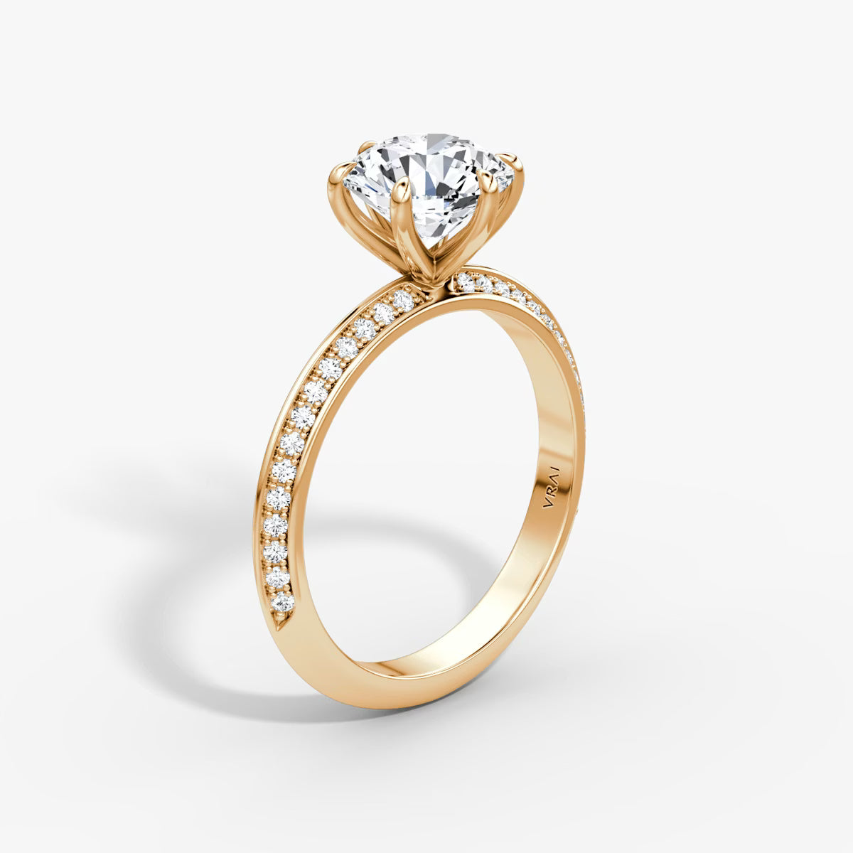 The Refined Knife-Edge Round Brilliant White Gold Solitaire Engagement Ring