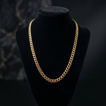 Gold-Coated Miami Silver Chain Necklace