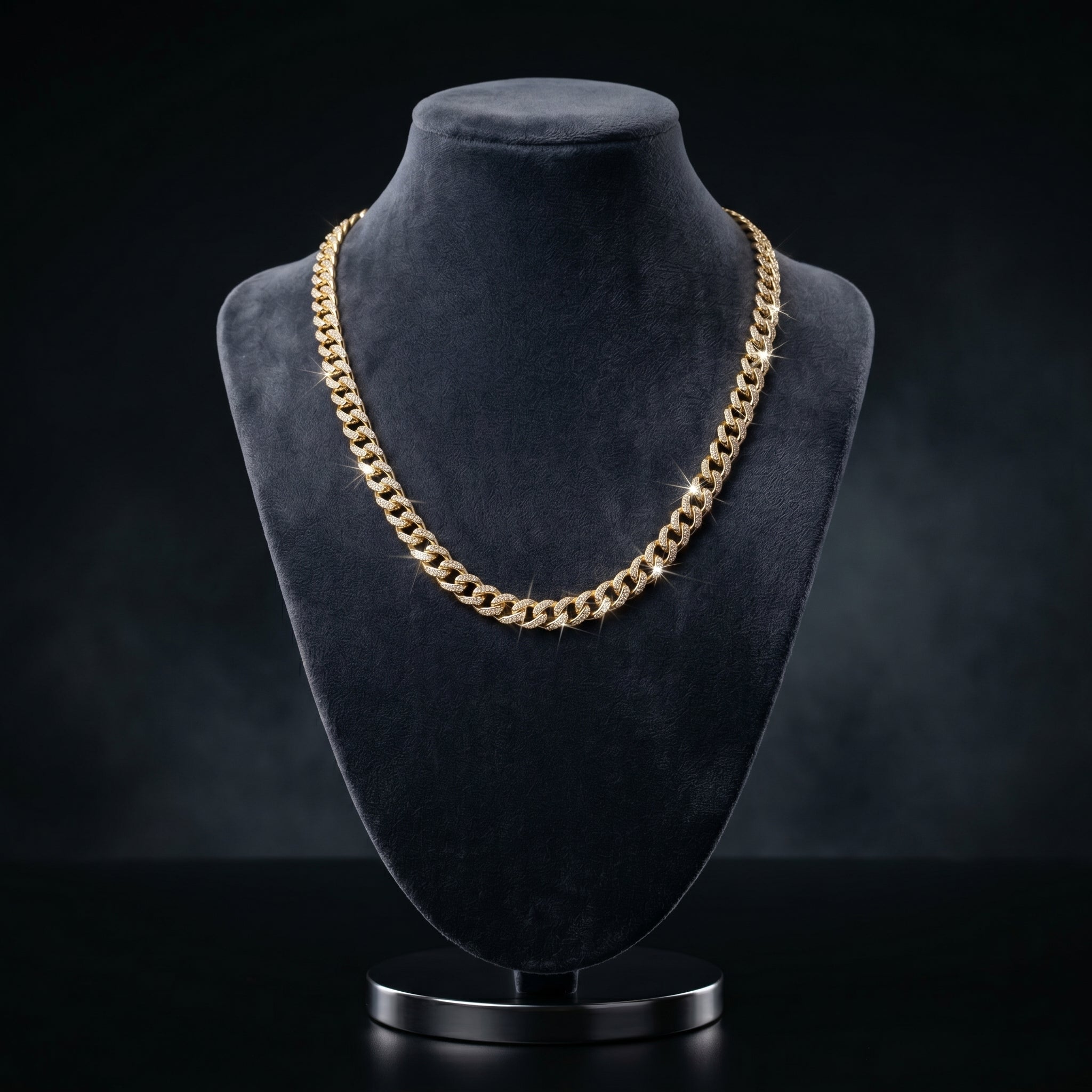 Diamond-Cut 925 Silver Plain Chain with Gold Coating