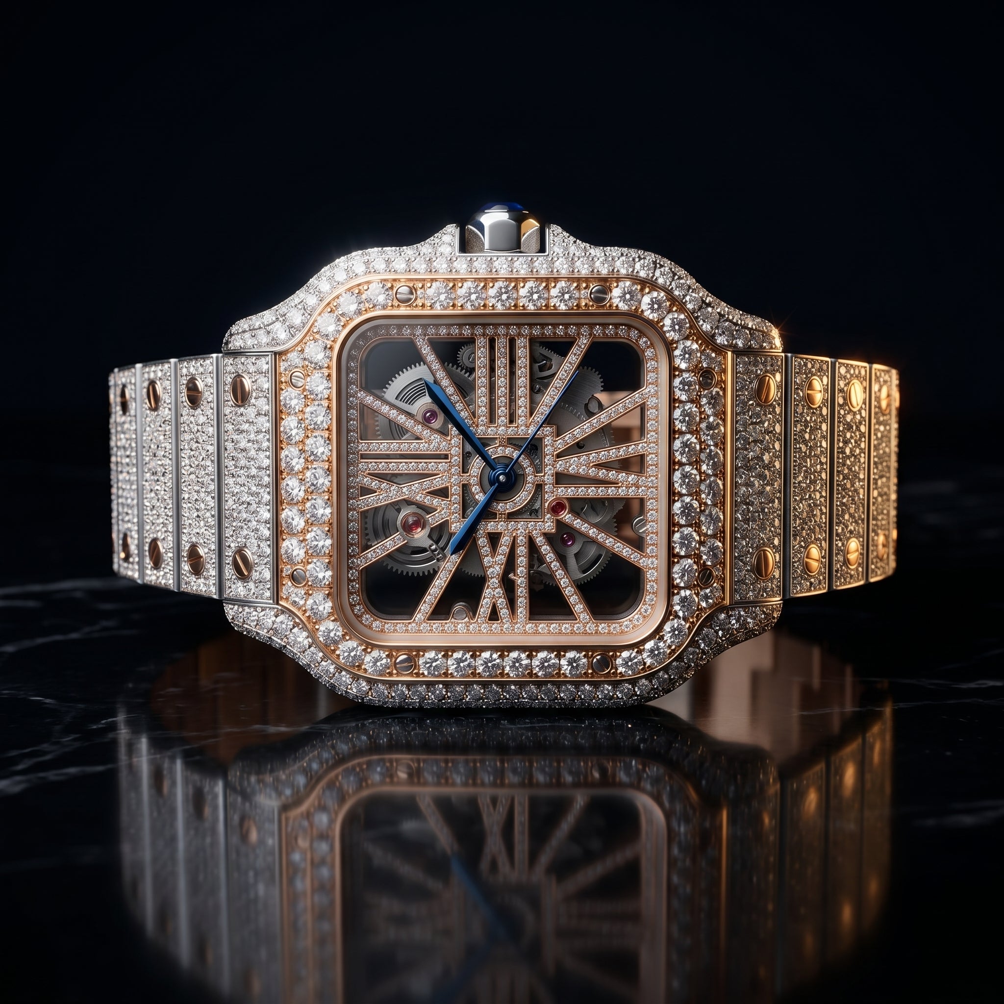 The Santos de Cartier Nocturne Skeleton Timepiece