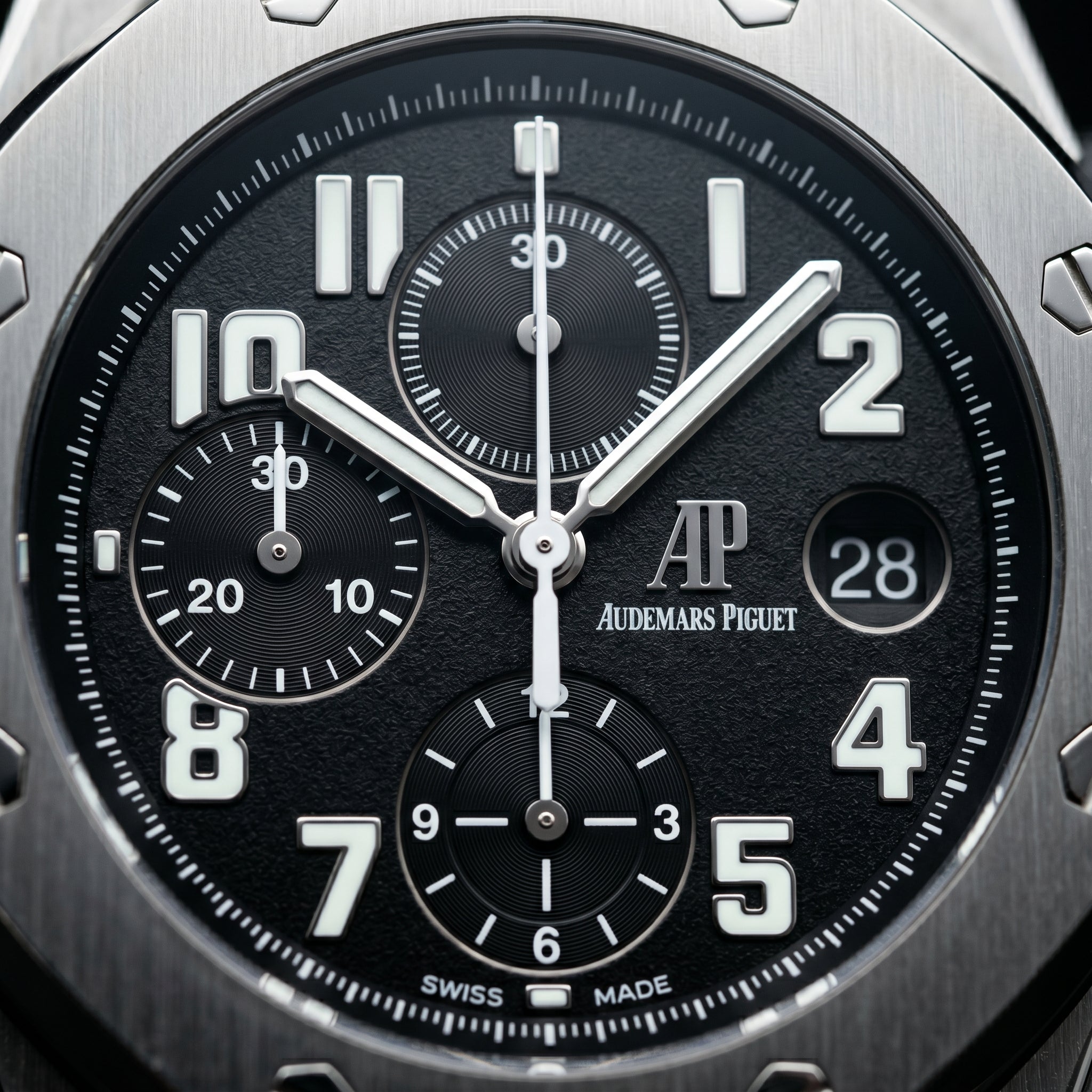 The Vanguard Chronograph Luxury Watch in Brushed Steel