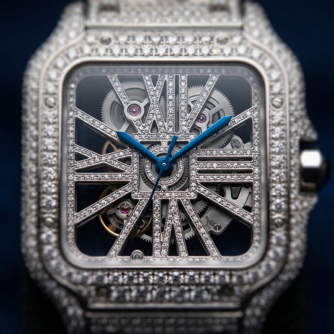 The Santos de Cartier Skeleton Bustdown