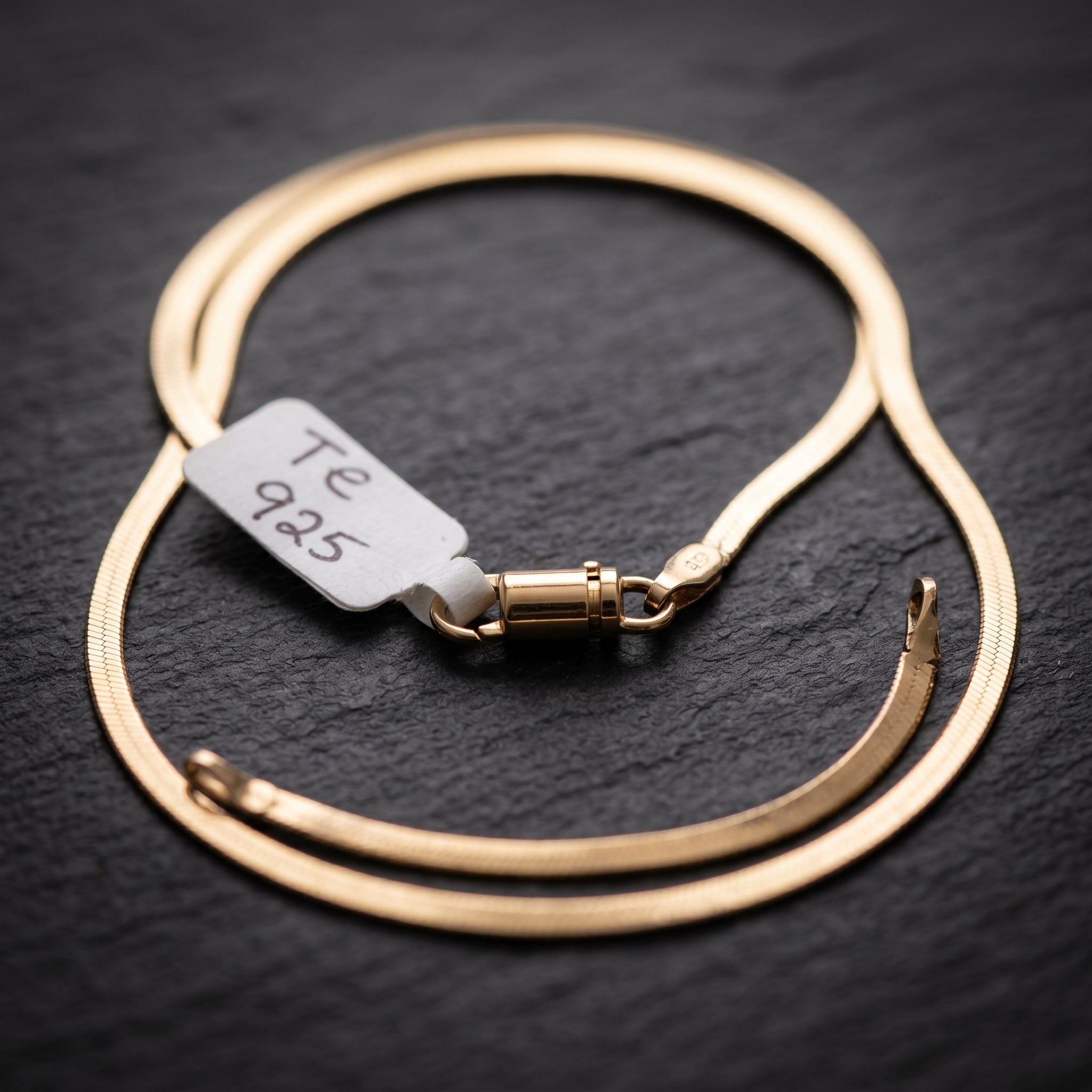Rhodium-Coated 925 Silver Plain Chain Necklace