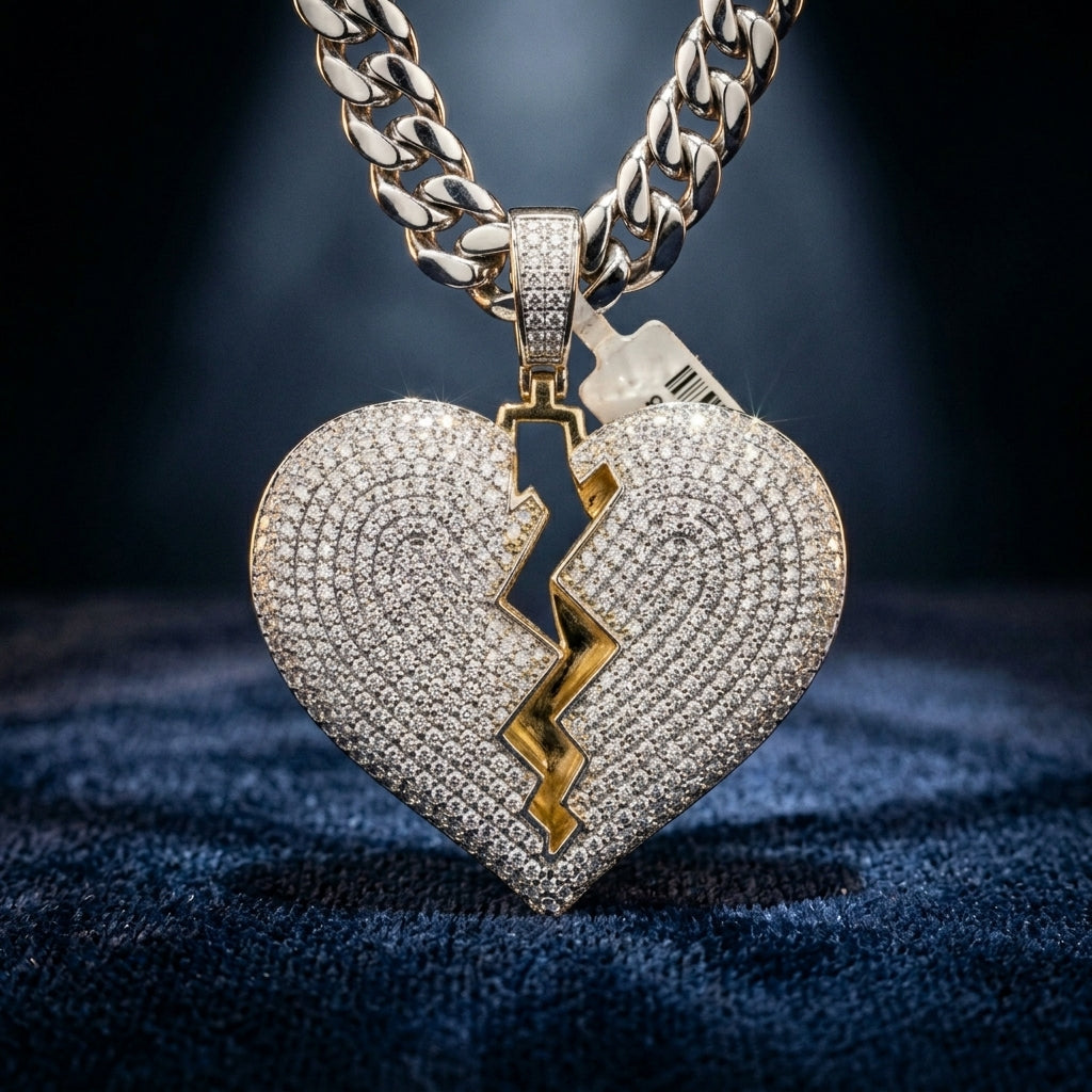 Eternal Divide Pavé Heart Pendant