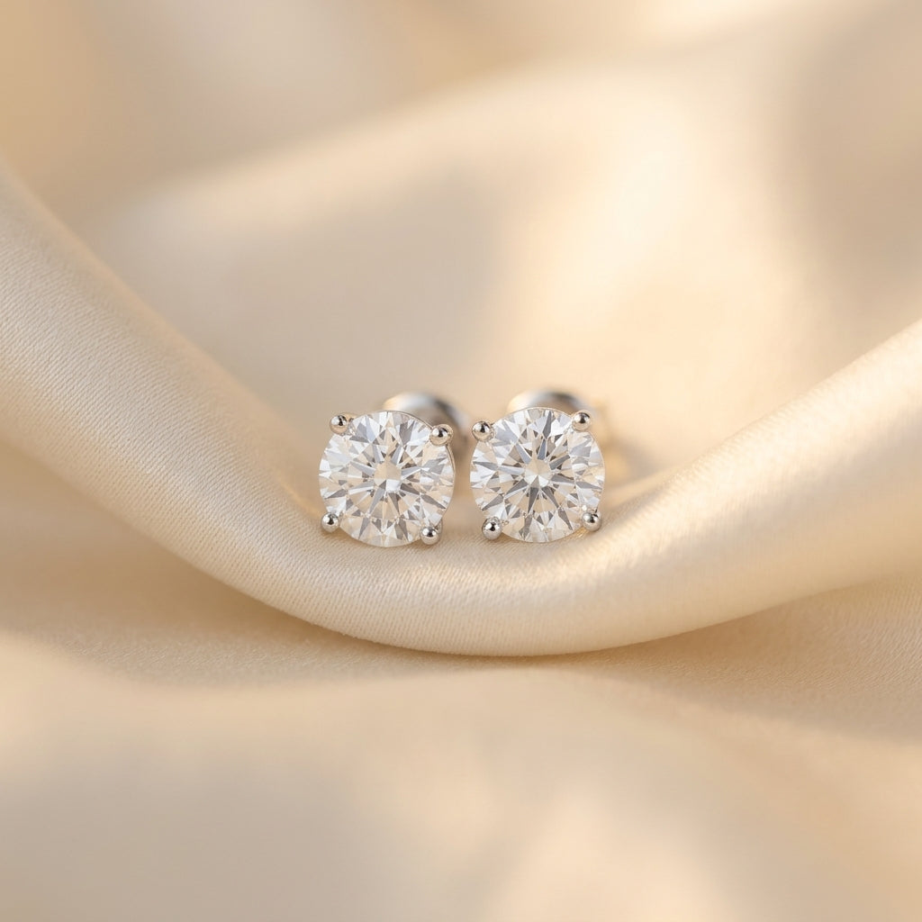 The Aurelia Crown Solitaire Studs