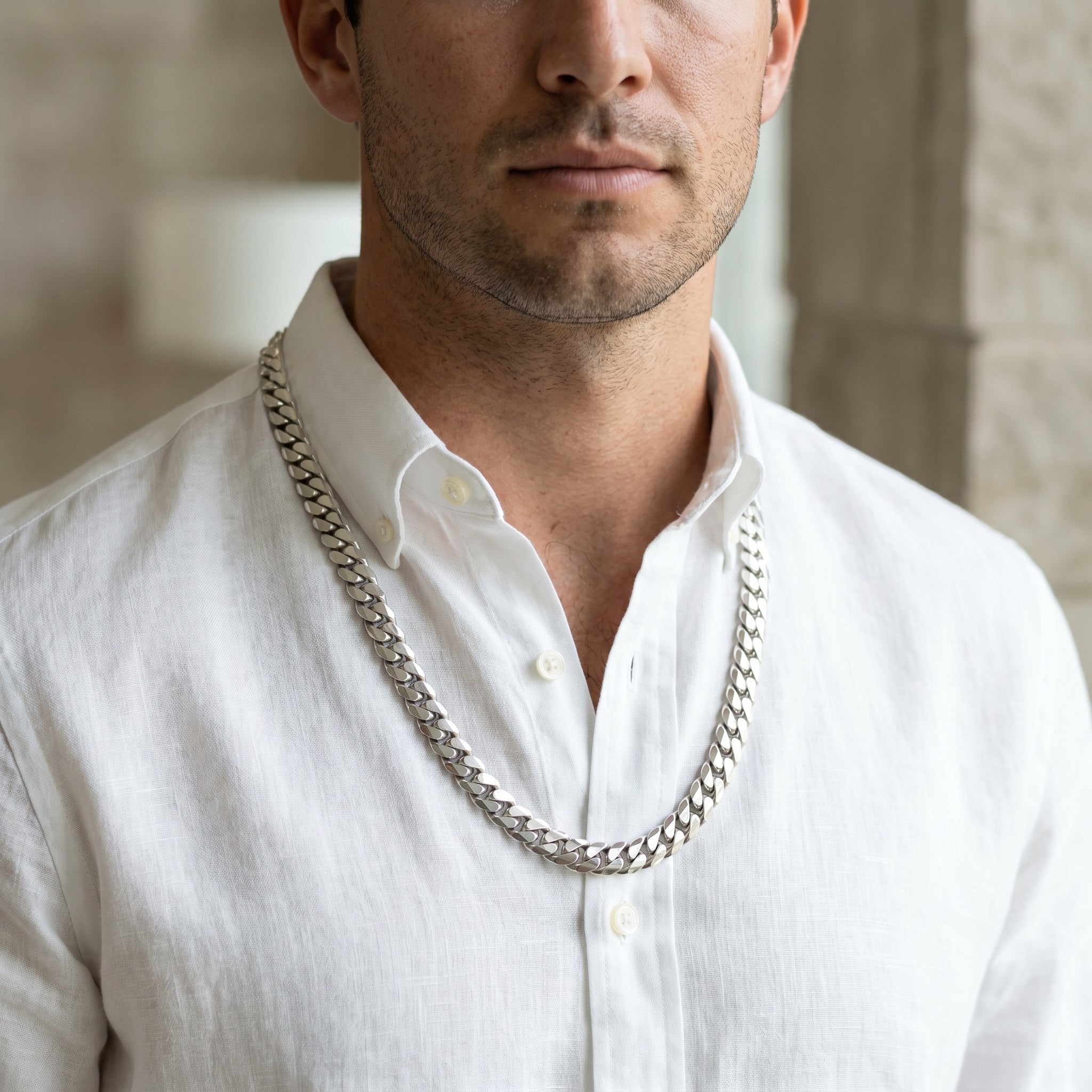 The Sovereign 10mm Miami Cuban Link Chain – Sterling Silver Edition