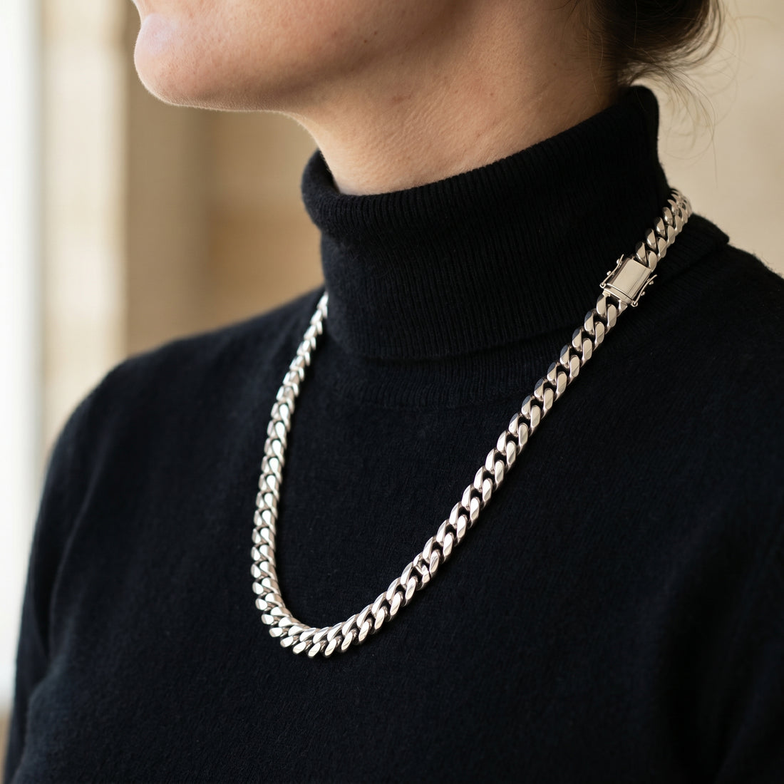 The Sovereign Cuban Link Chain Precision-Beveled Silver Edition (22-Inch)