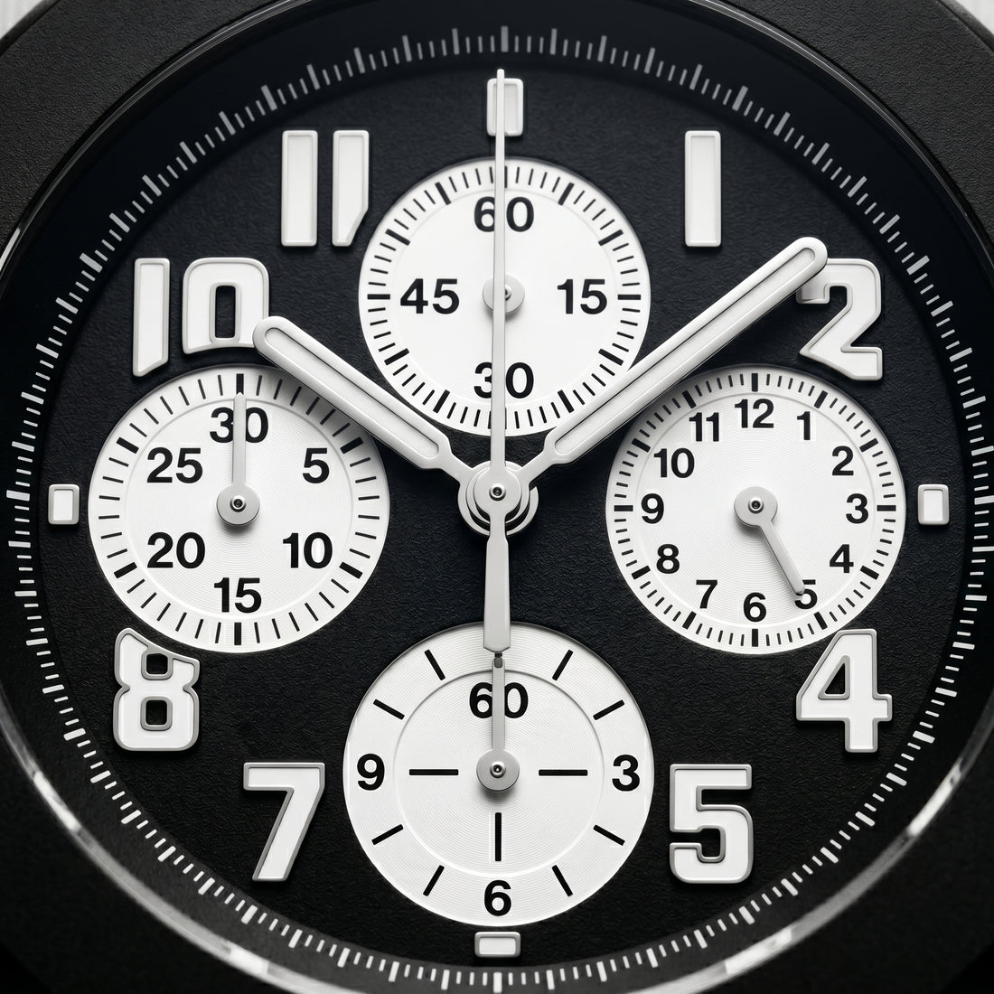 The Vanguard Chronograph Luxury Watch in Brushed Steel