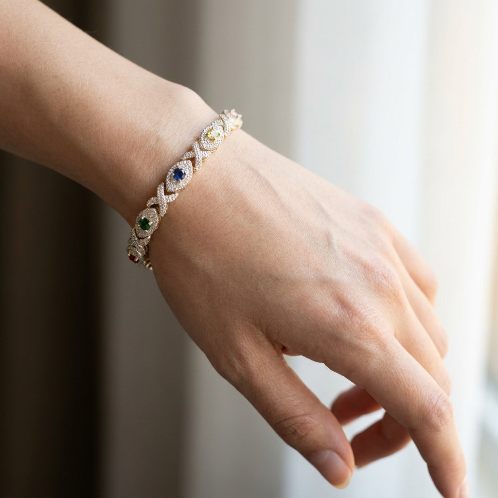 The Kaleidoscope Infinity Link Bracelet