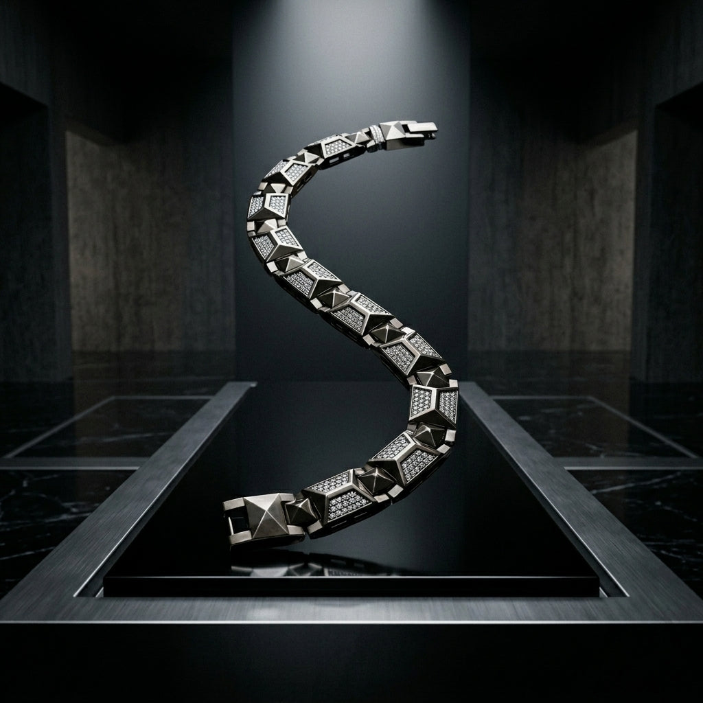 The Apex Geometric Link Bracelet