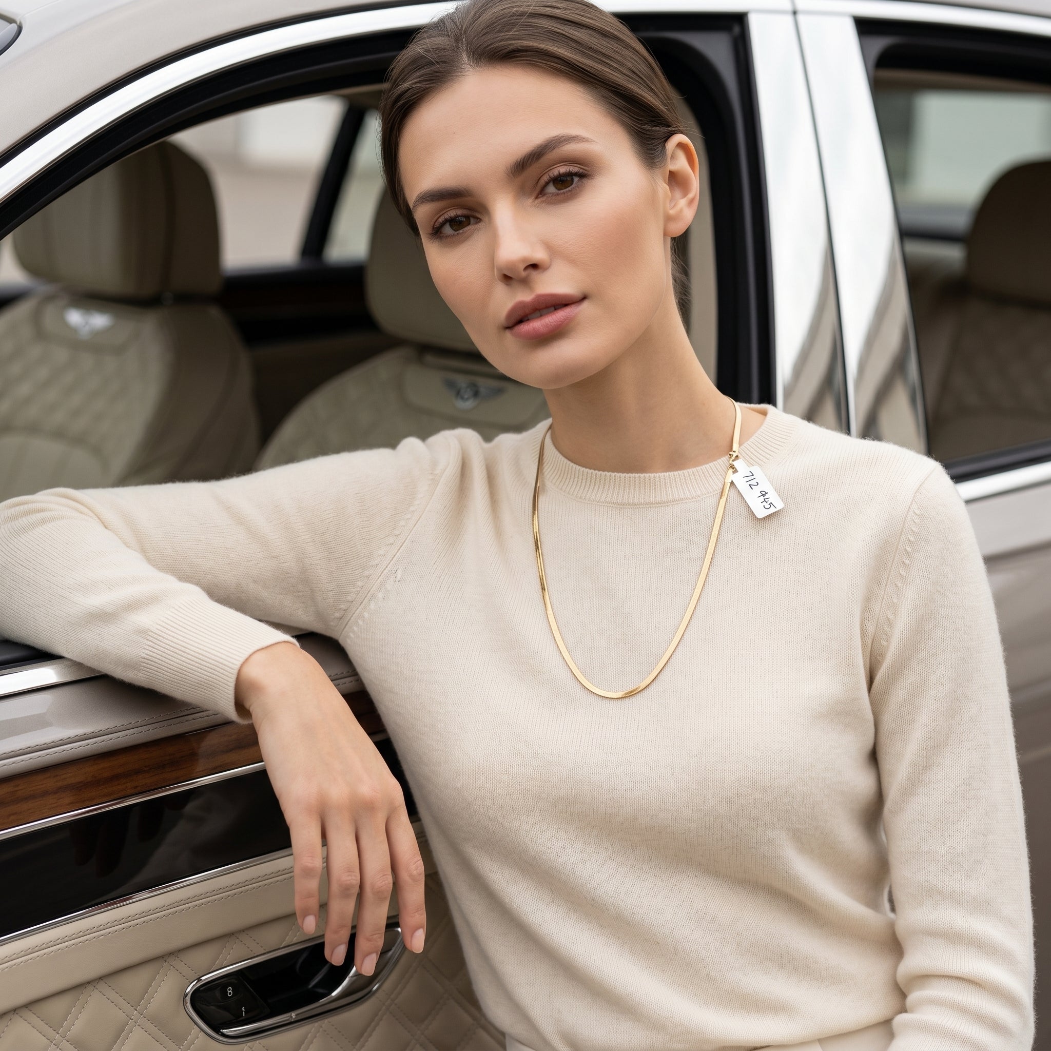 Rhodium-Coated 925 Silver Plain Chain Necklace