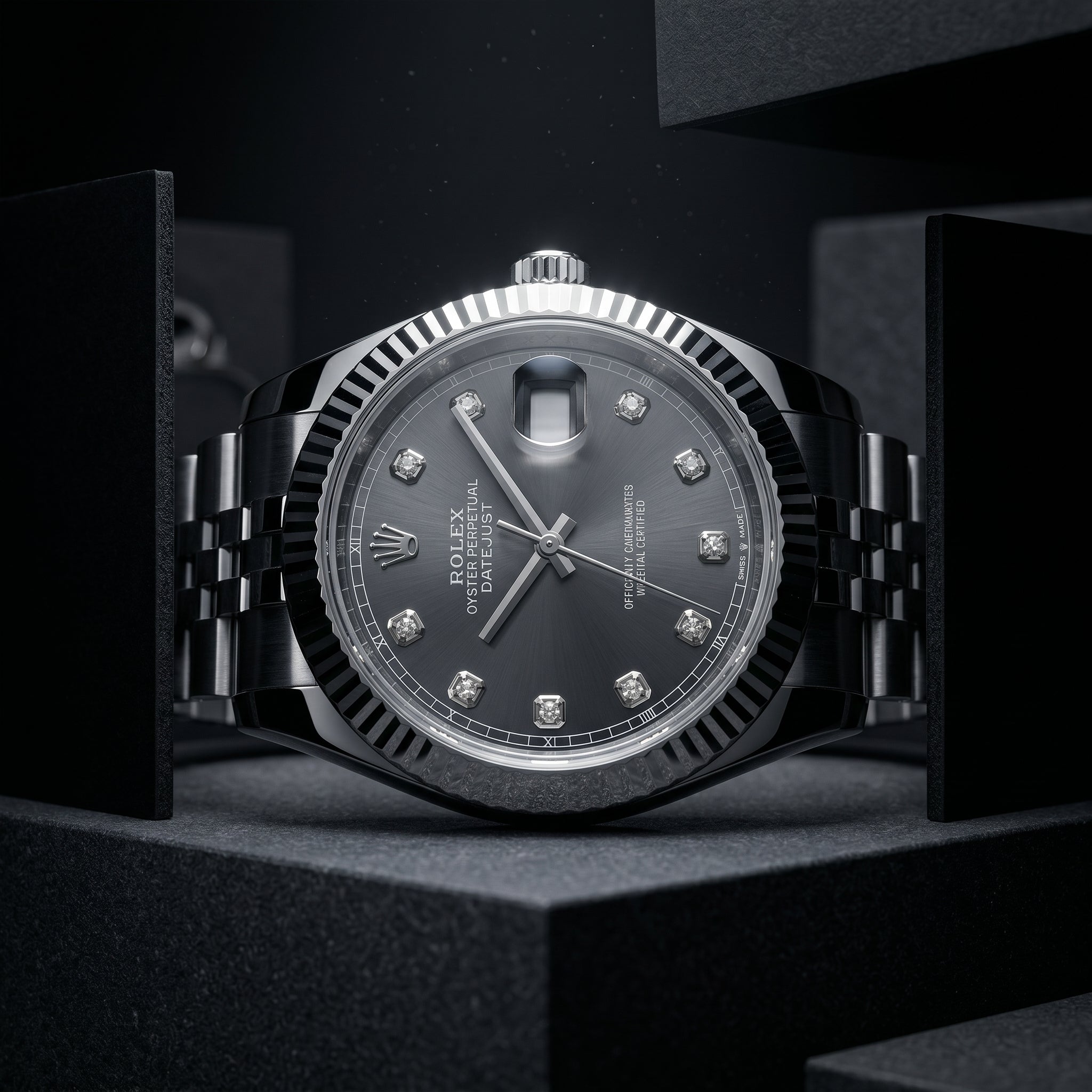 The Datejust Slate Diamond Dial Timepiece