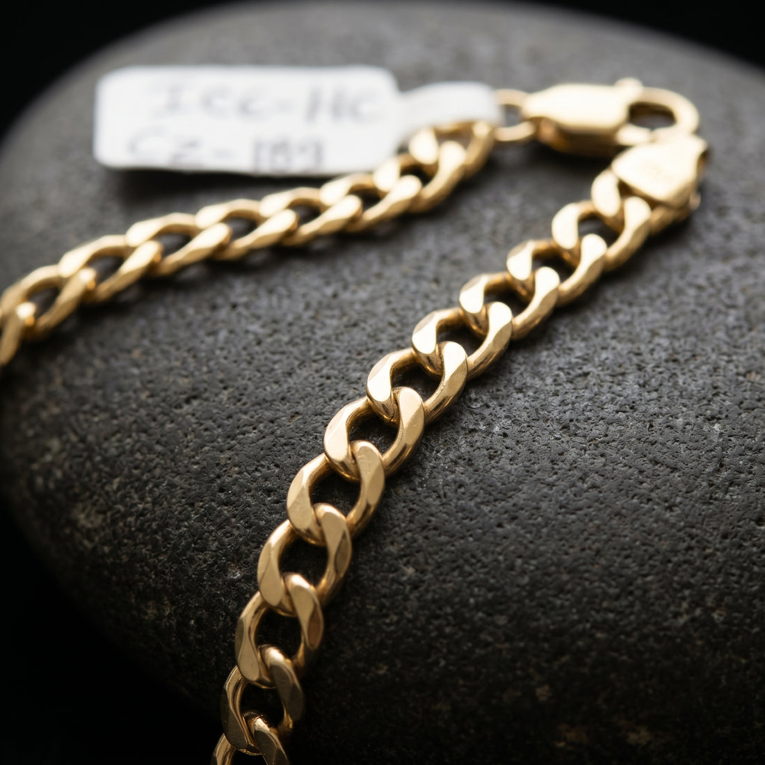 Diamond-Cut 925 Silver Plain Chain with Gold Coating