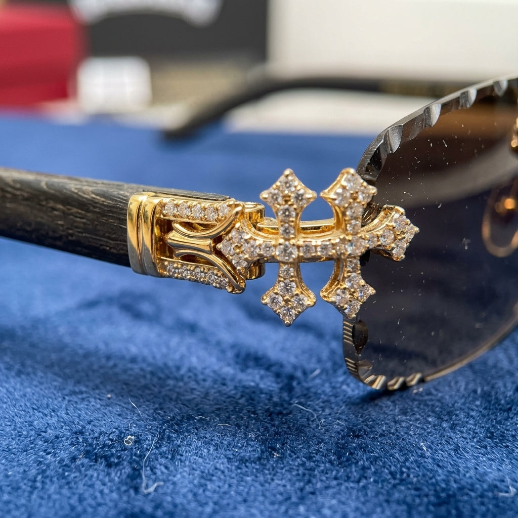 The Sovereign Iced Rimless Sunglasses