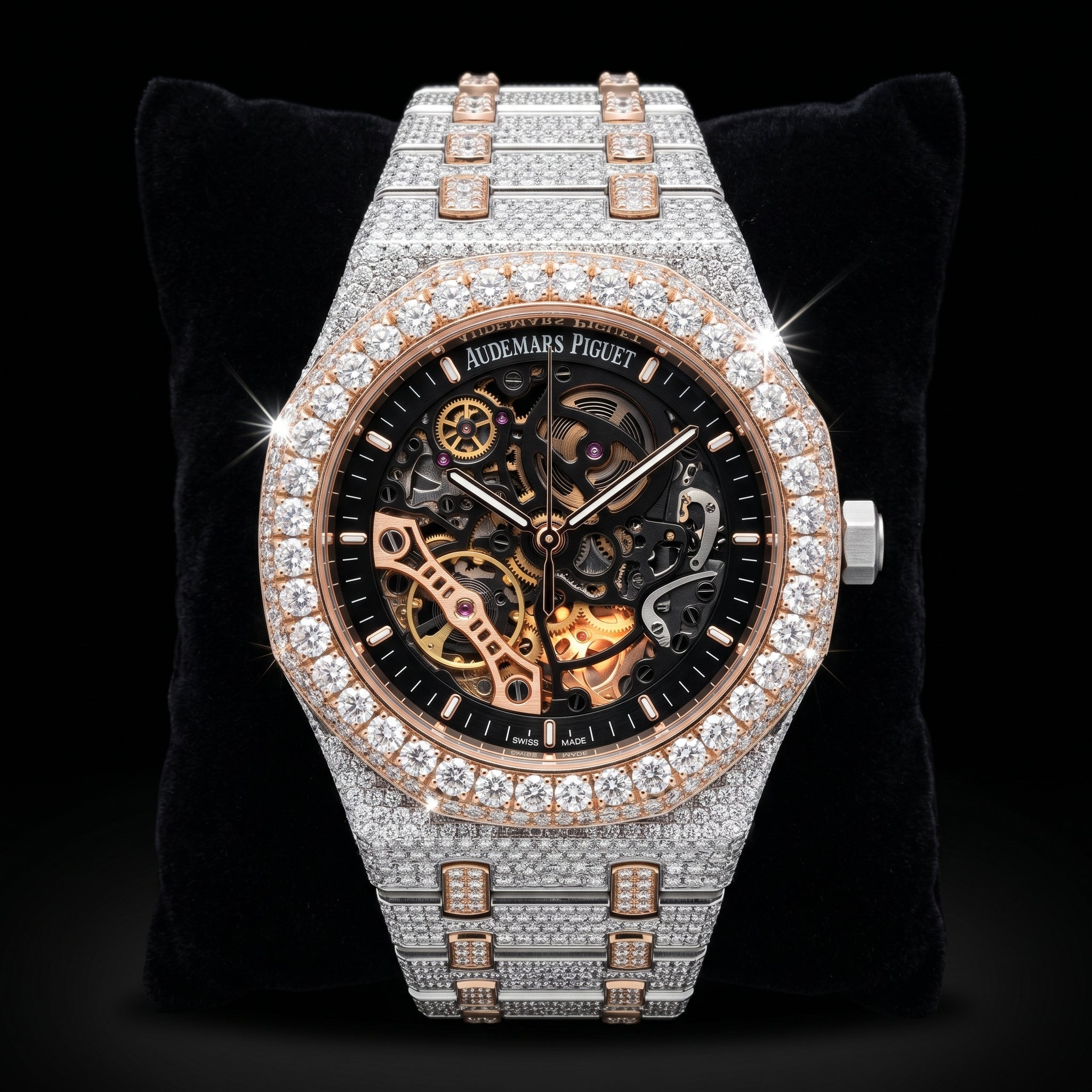 The Sovereign Skeleton "Bustdown" Two-Tone Timepiece