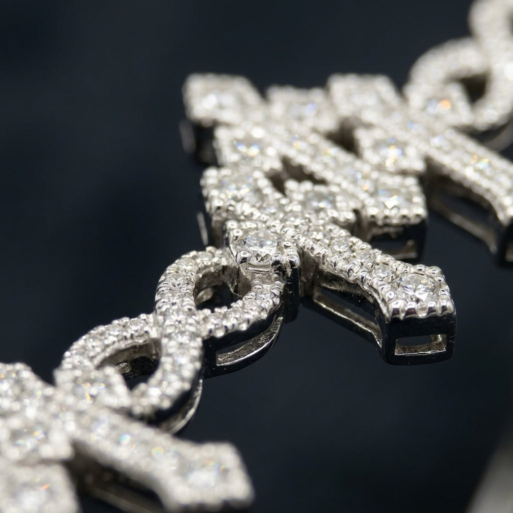 The Imperial Cruciform Link Bracelet in Moissanite