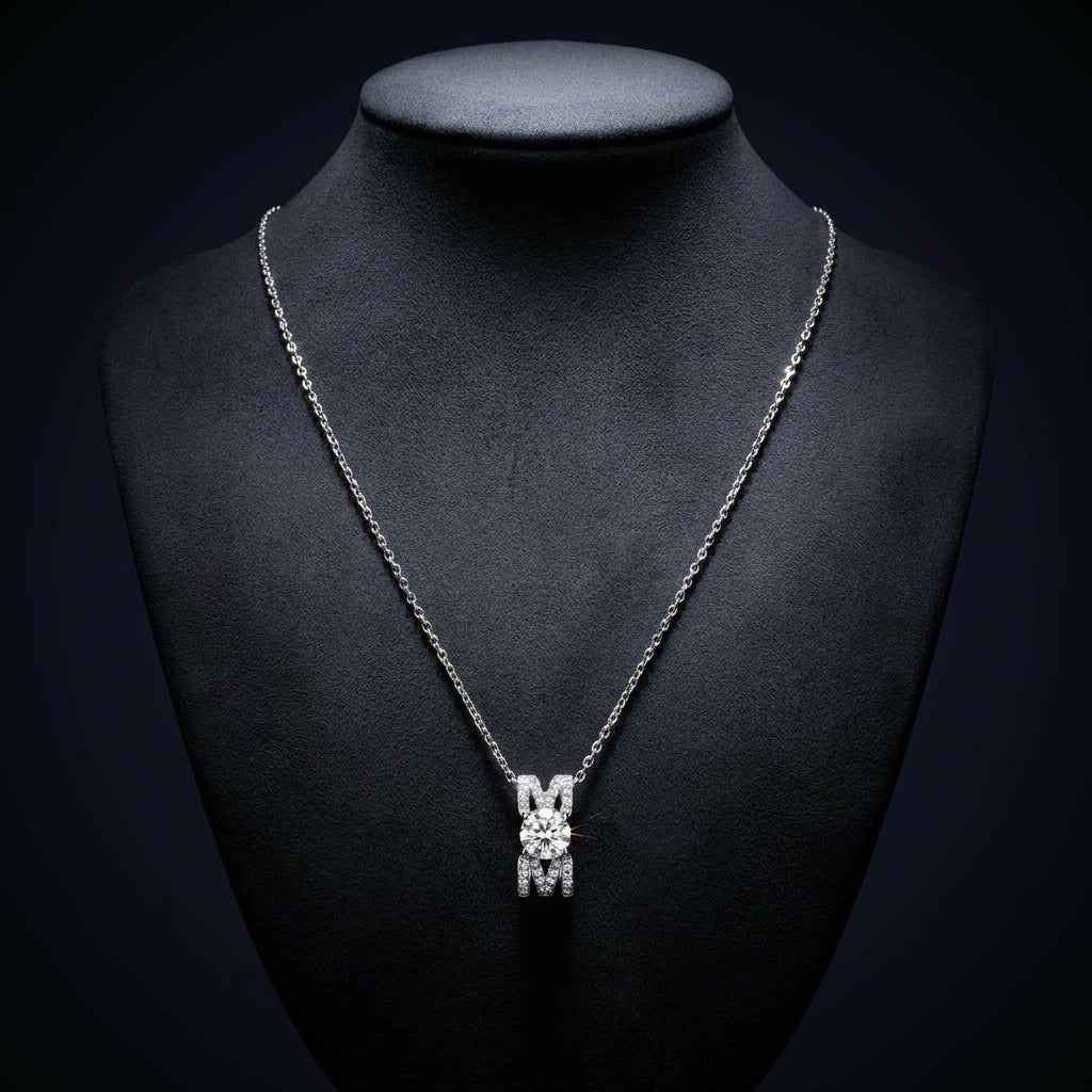 The Initiale Pavé Letter Necklace
