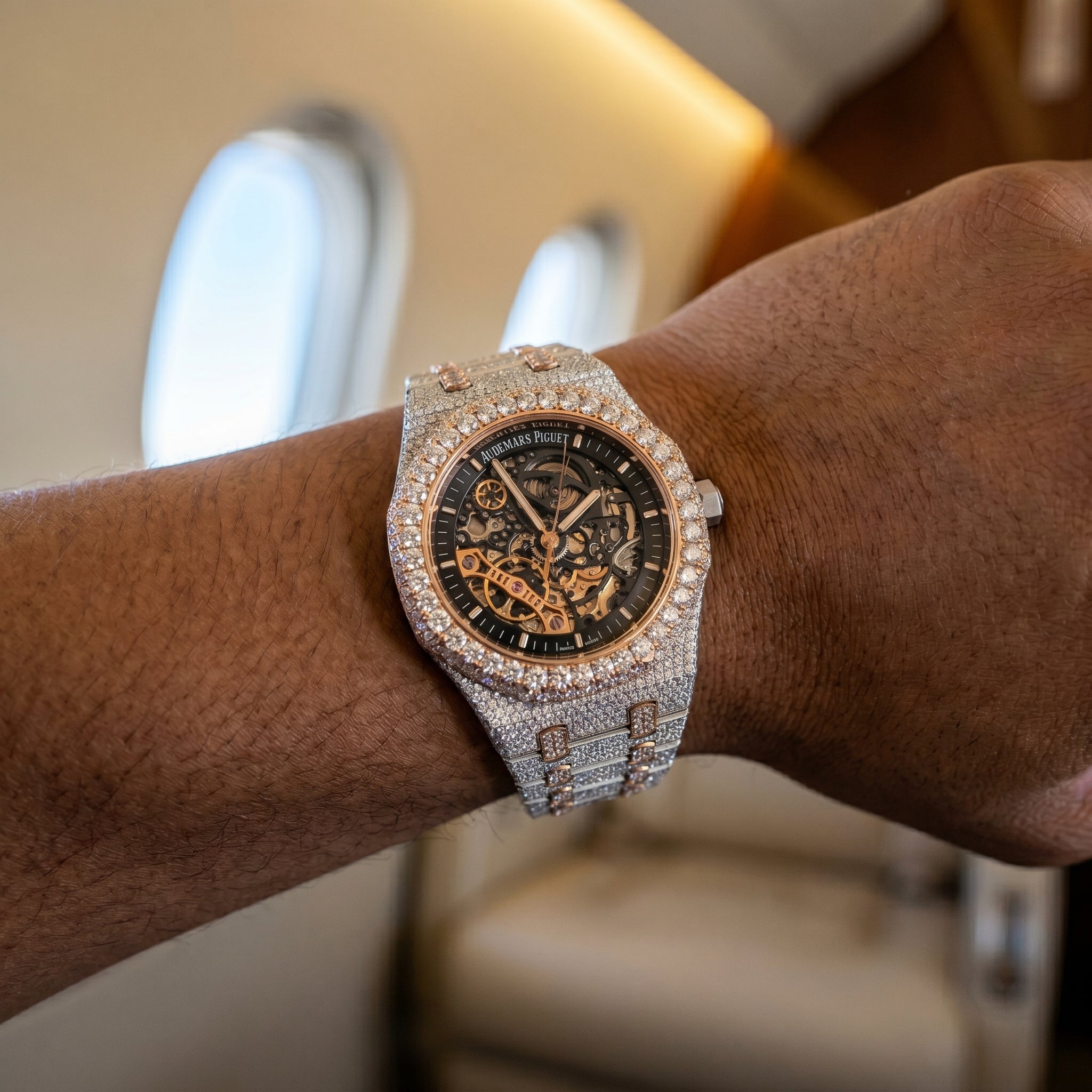 The Sovereign Skeleton "Bustdown" Two-Tone Timepiece