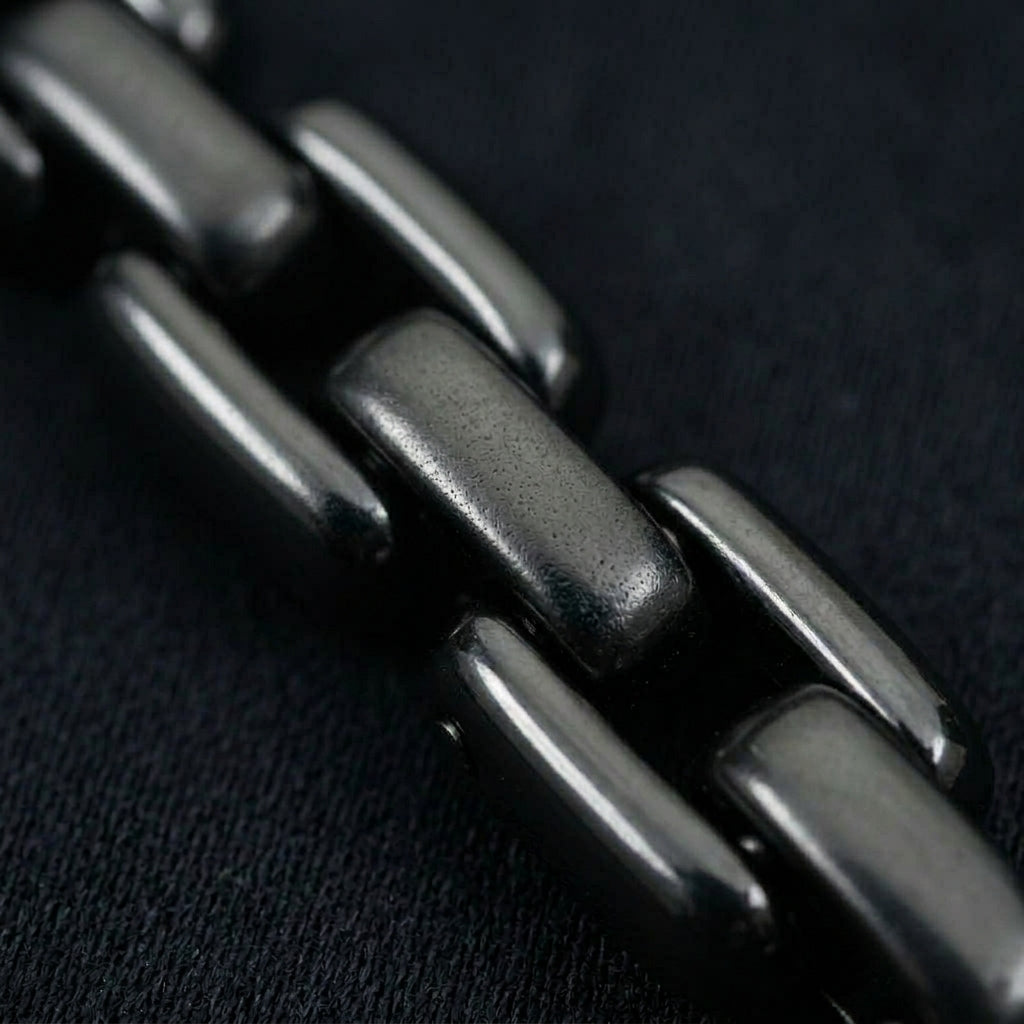 The Forge Box Chain Link Bracelet in Brushed Gunmetal