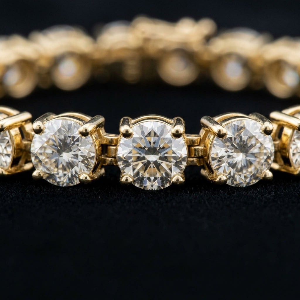 The Classic Moissanite Tennis Bracelet in Vermeil Sterling Silver