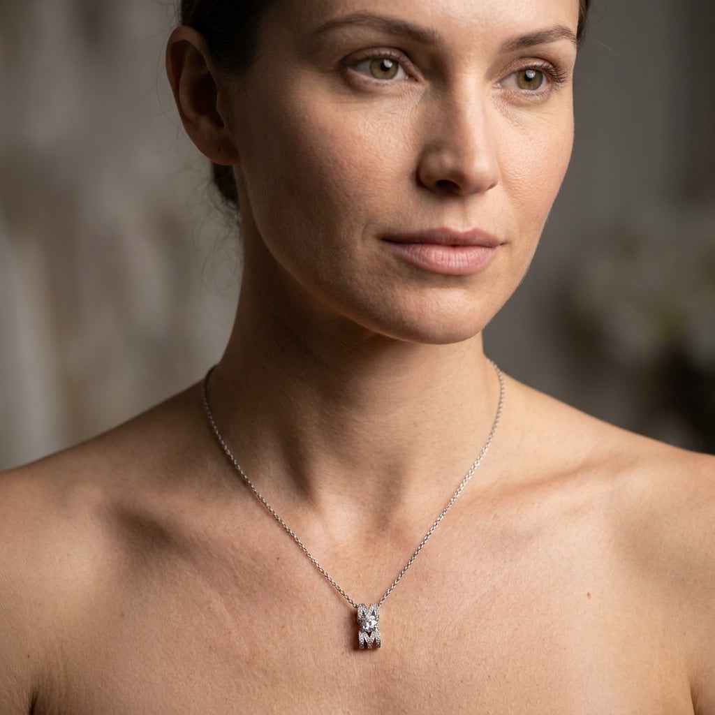 The Initiale Pavé Letter Necklace
