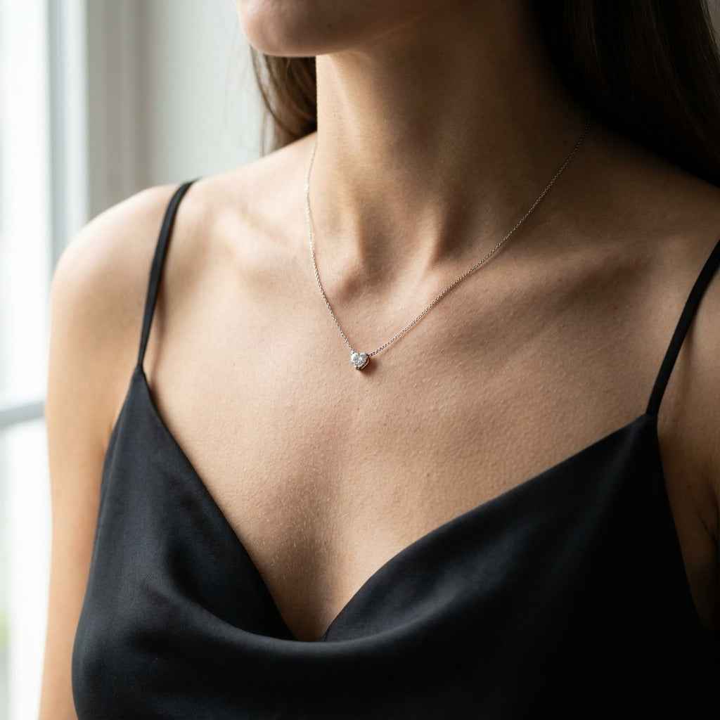 The Celestia Silver Pendant Necklace