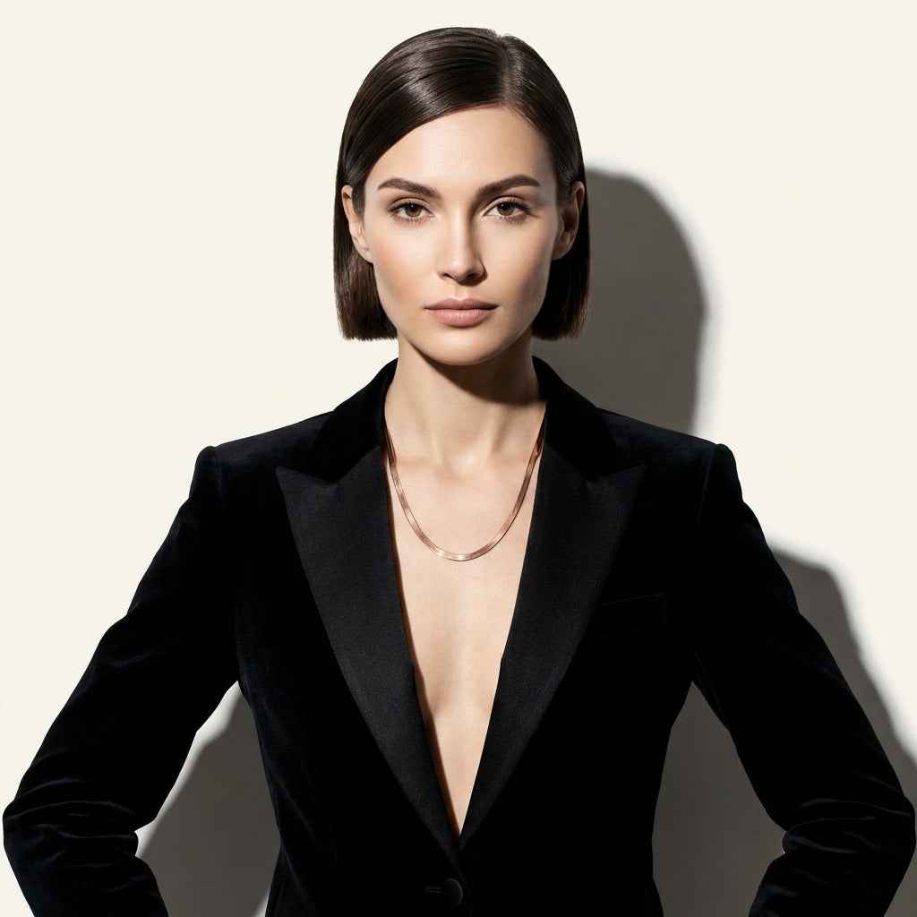 The Aurelia Flat Herringbone Chain