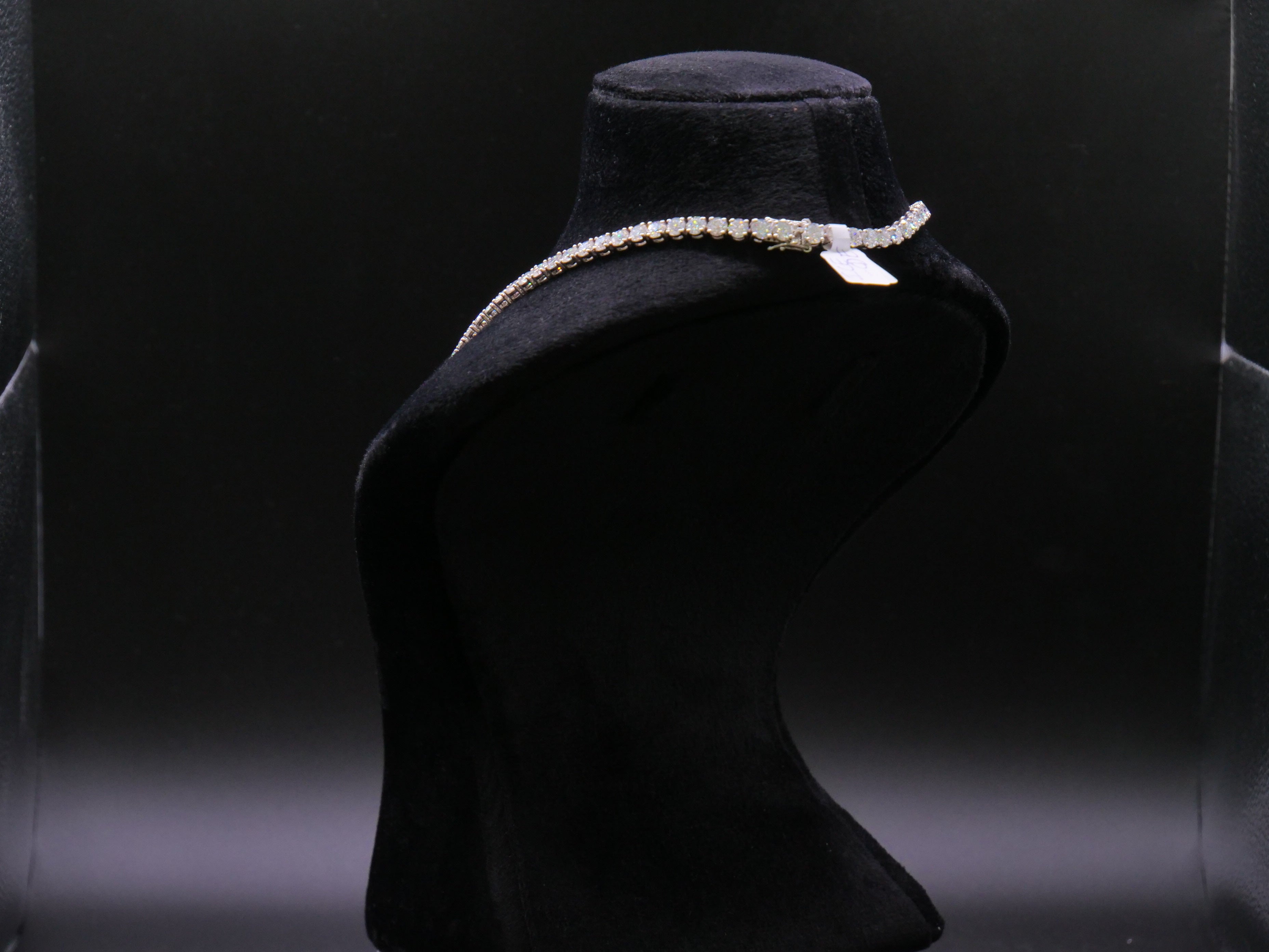 Classic Round-Cut Four-Prong Tennis Necklace In Silver
