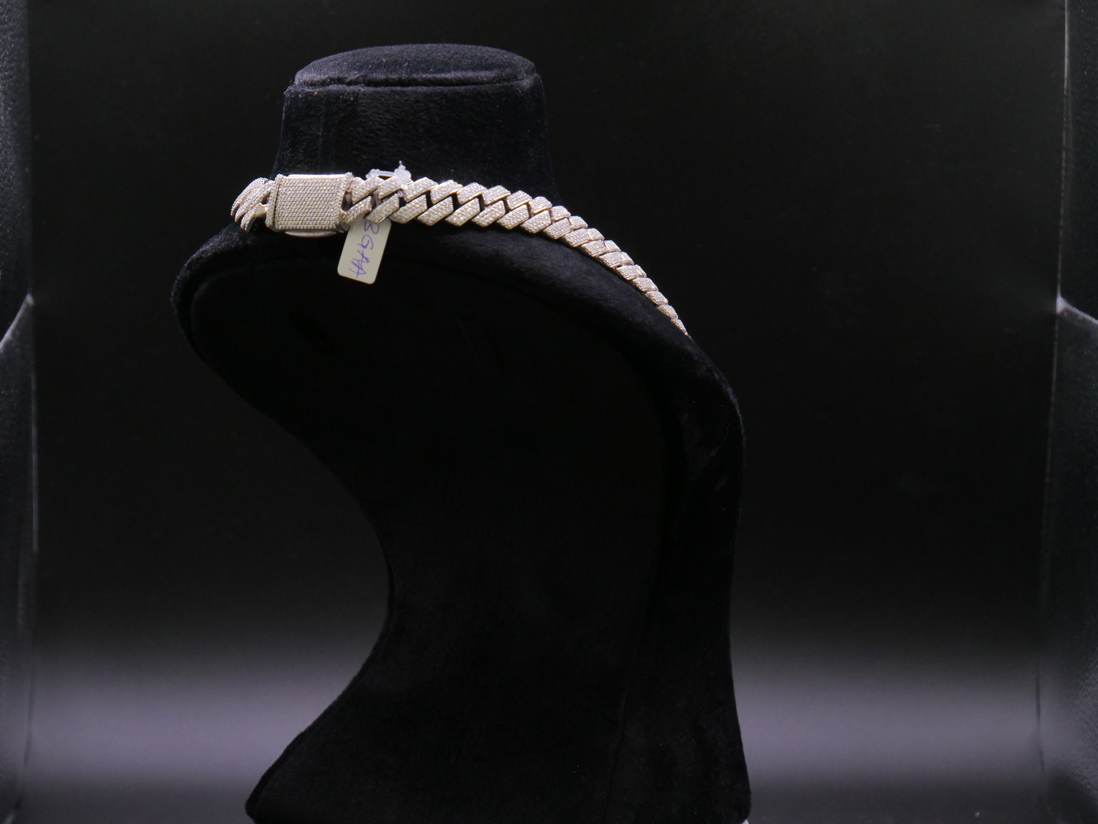 Wide Iced Out Full Pavé Cuban Link Chain Necklace In Silver