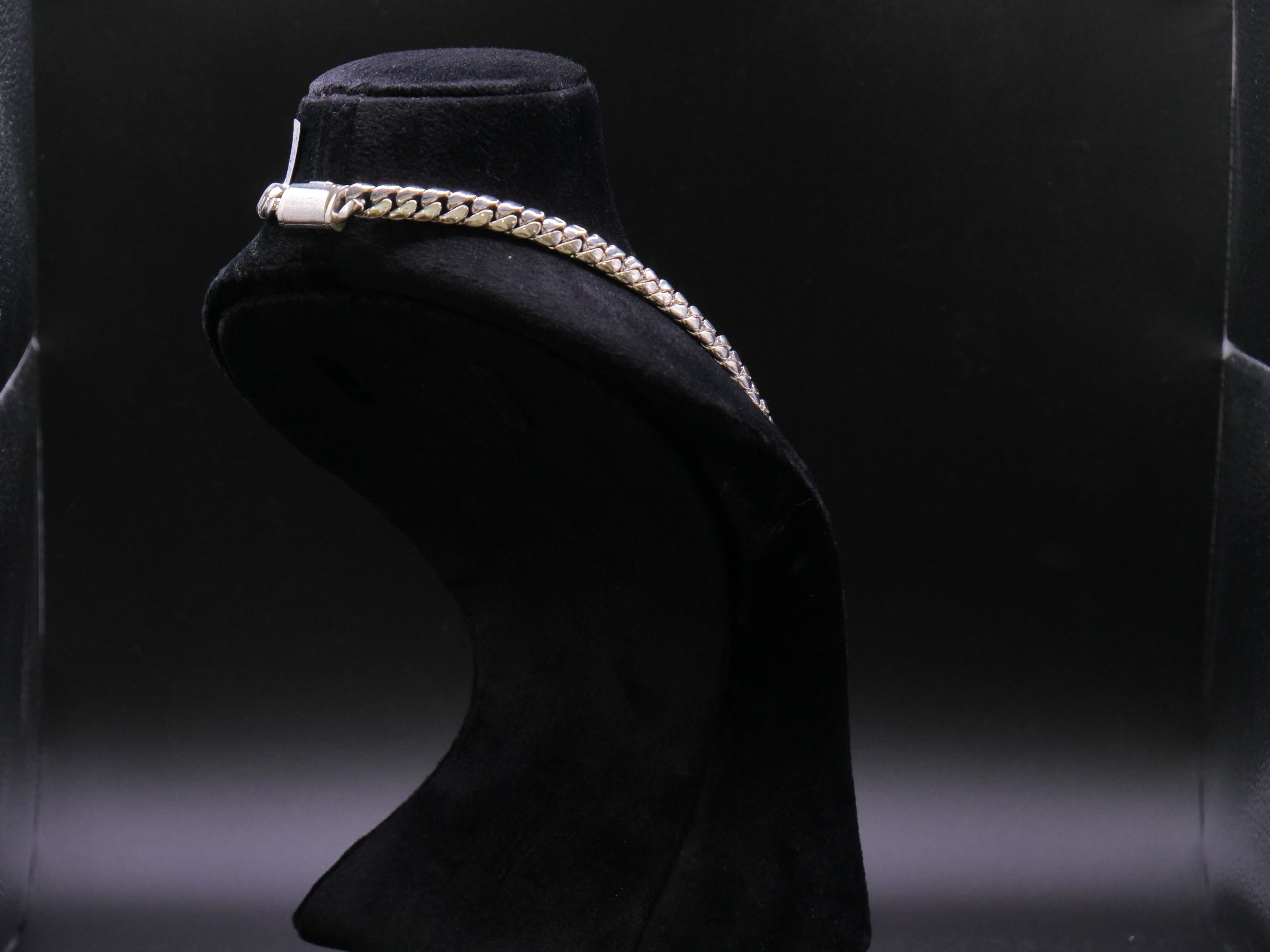 Heavyweight Polished Flat Cuban Link Chain Necklace In Silver