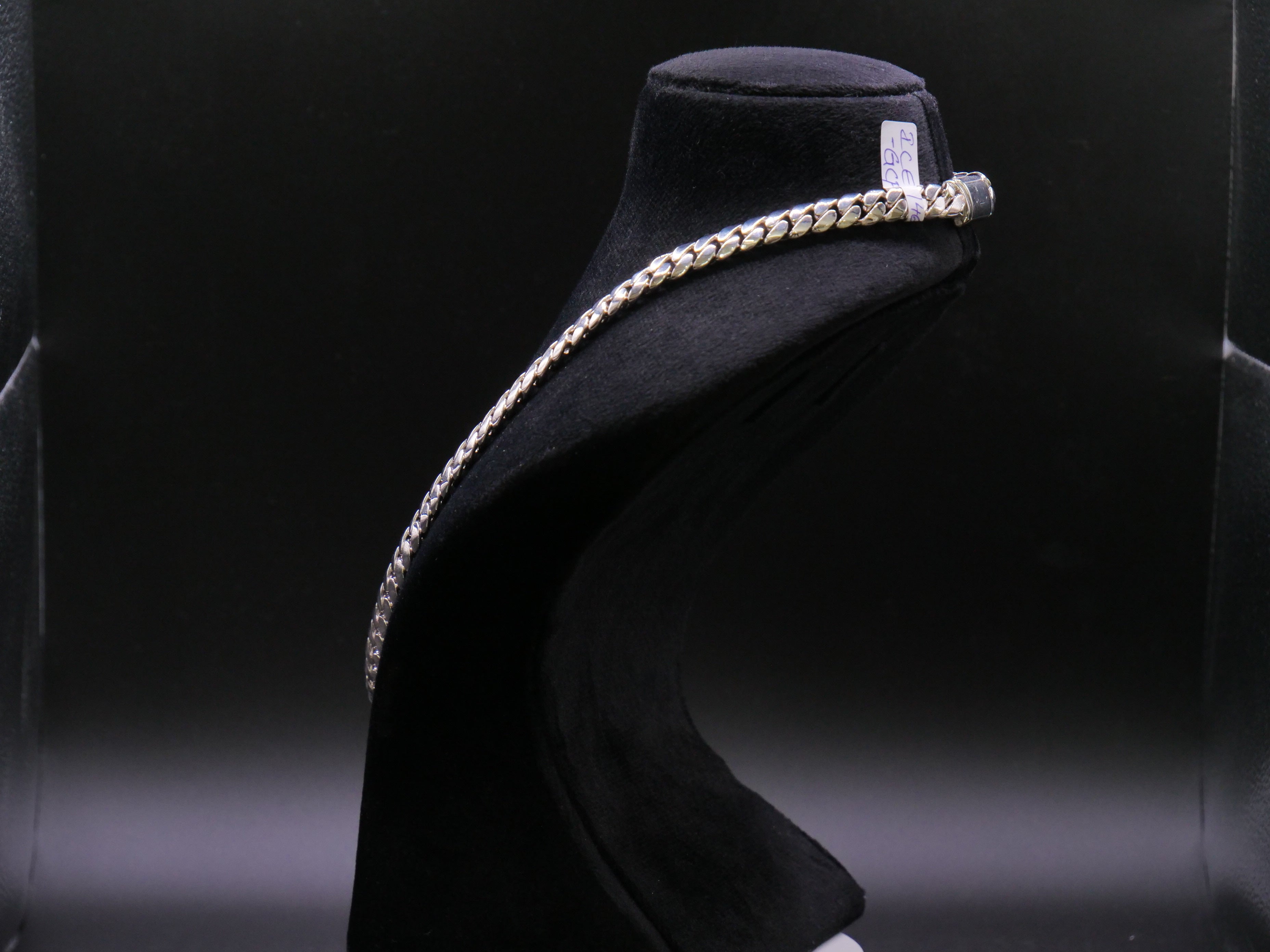 Heavyweight Polished Flat Cuban Link Chain Necklace In Silver