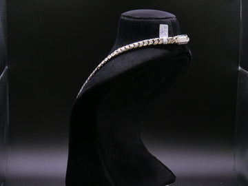 Heavyweight Polished Flat Cuban Link Chain Necklace In Silver