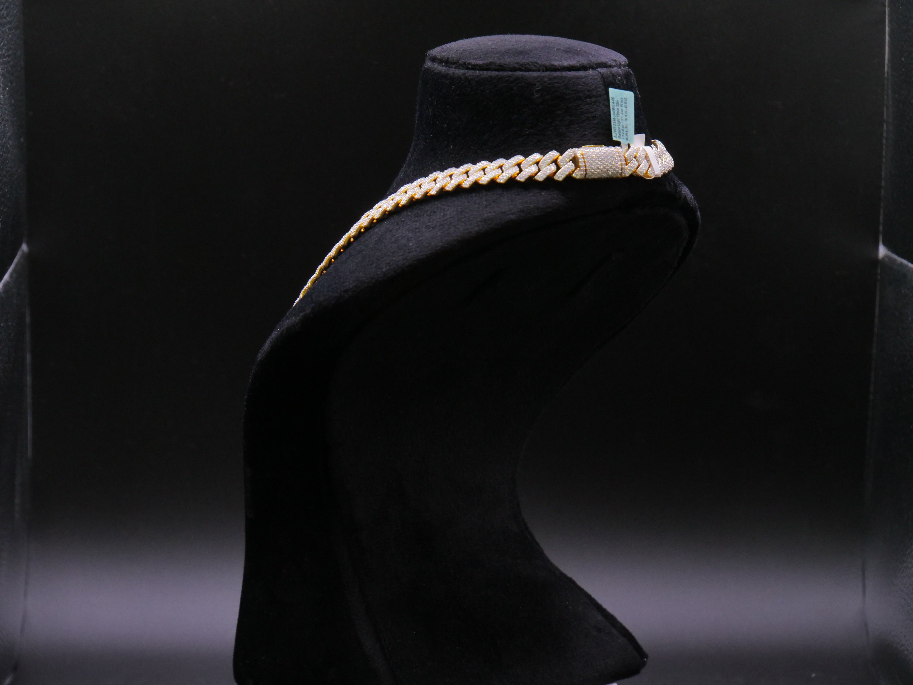 Heavyweight Iced Out Cuban Link Chain In Yellow Gold With Full Pavé CZ Setting
