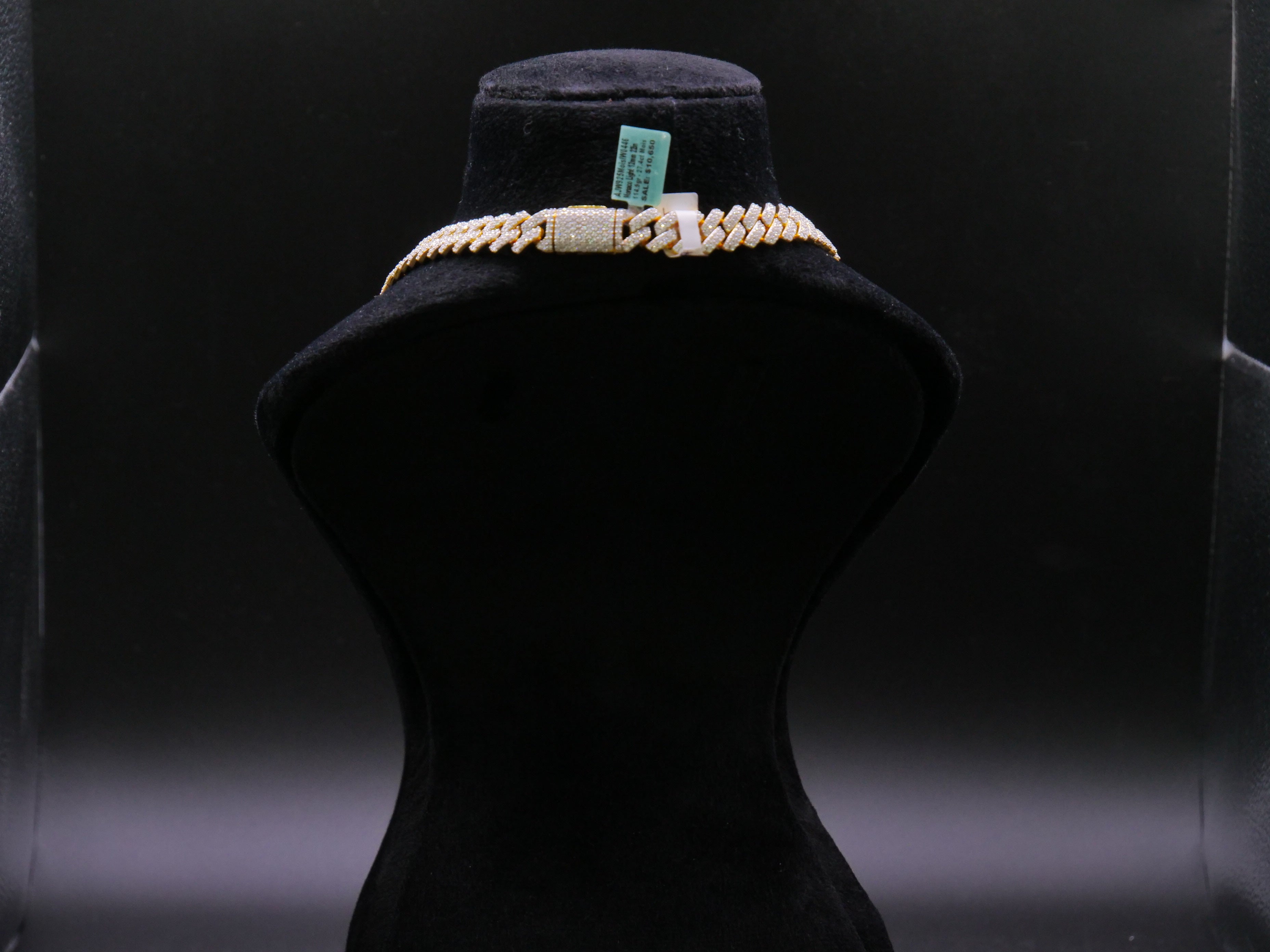 Heavyweight Iced Out Cuban Link Chain In Yellow Gold With Full Pavé CZ Setting