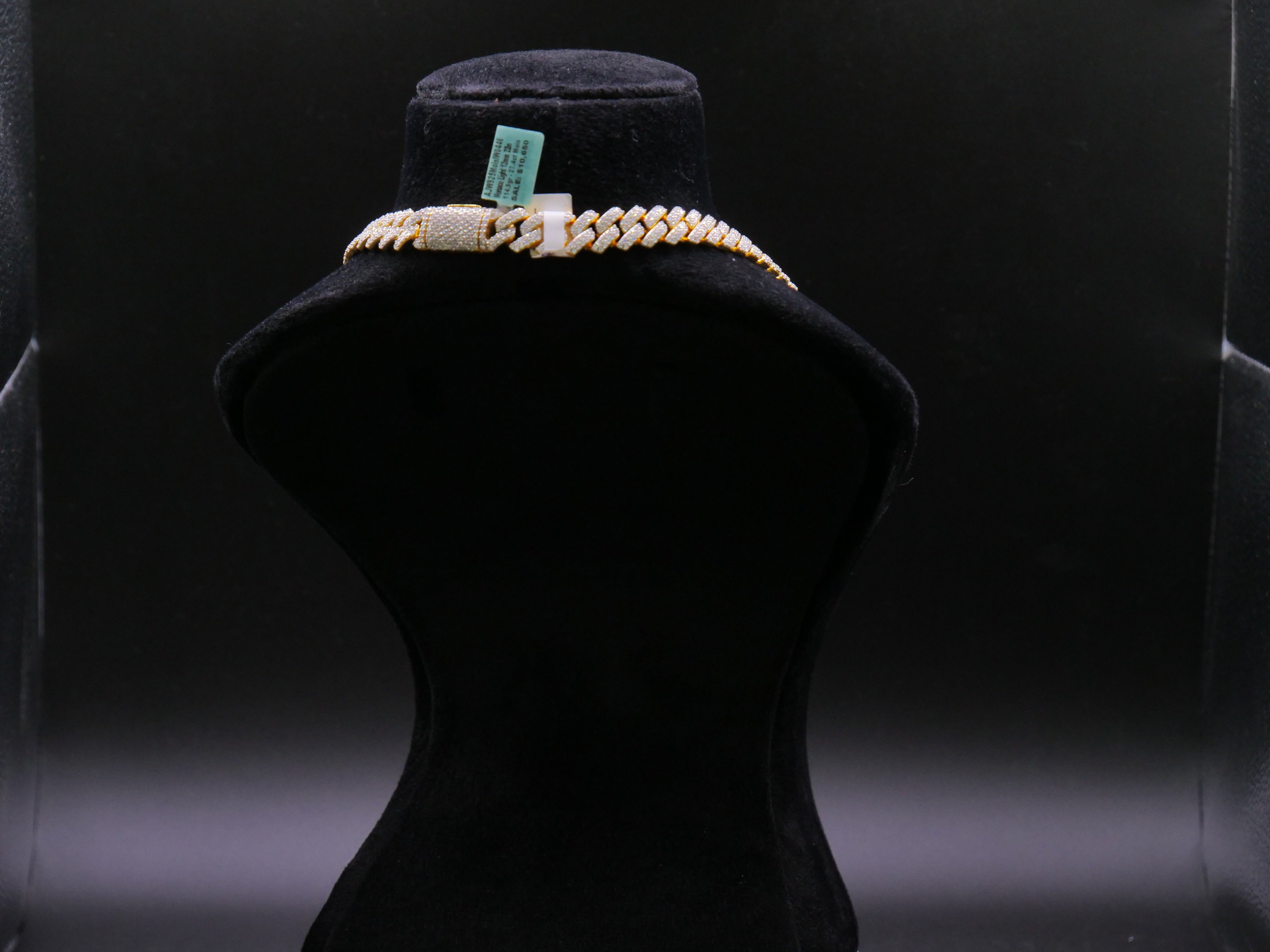 Heavyweight Iced Out Cuban Link Chain In Yellow Gold With Full Pavé CZ Setting