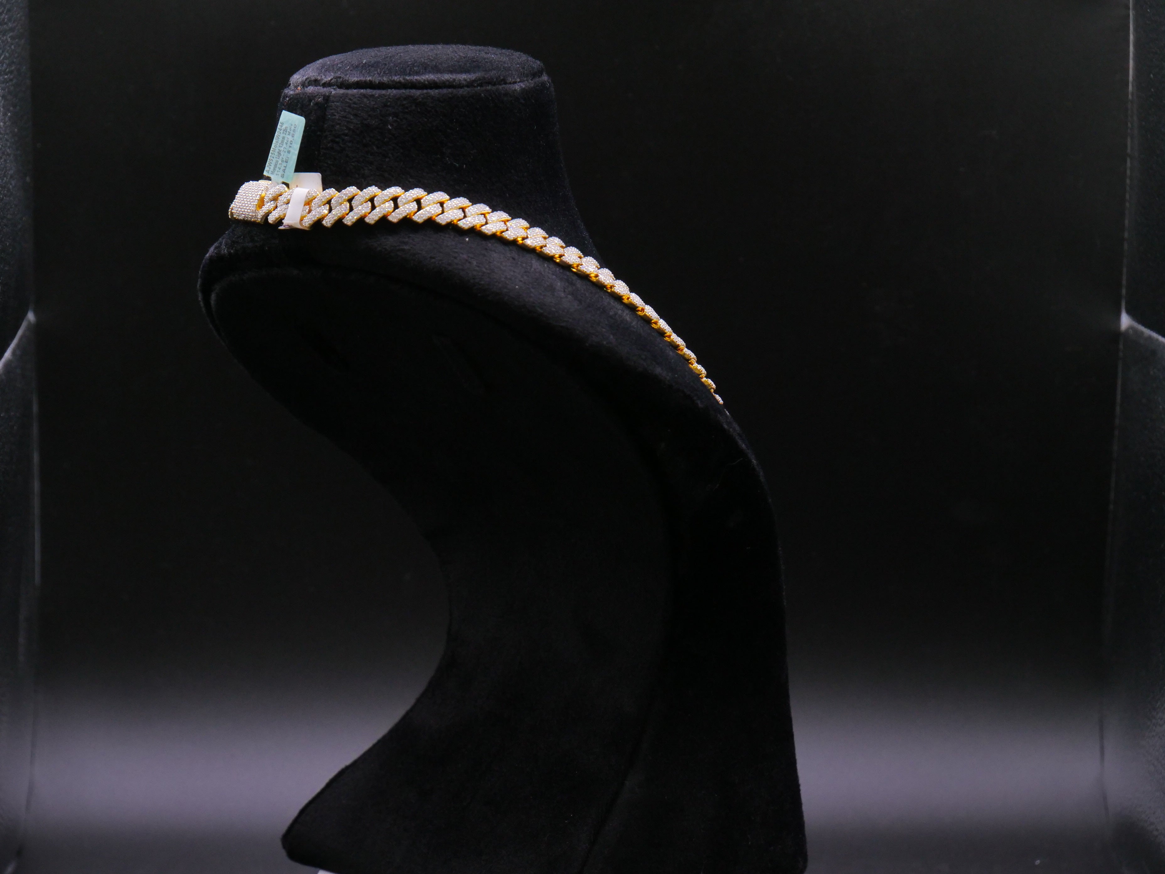 Heavyweight Iced Out Cuban Link Chain In Yellow Gold With Full Pavé CZ Setting