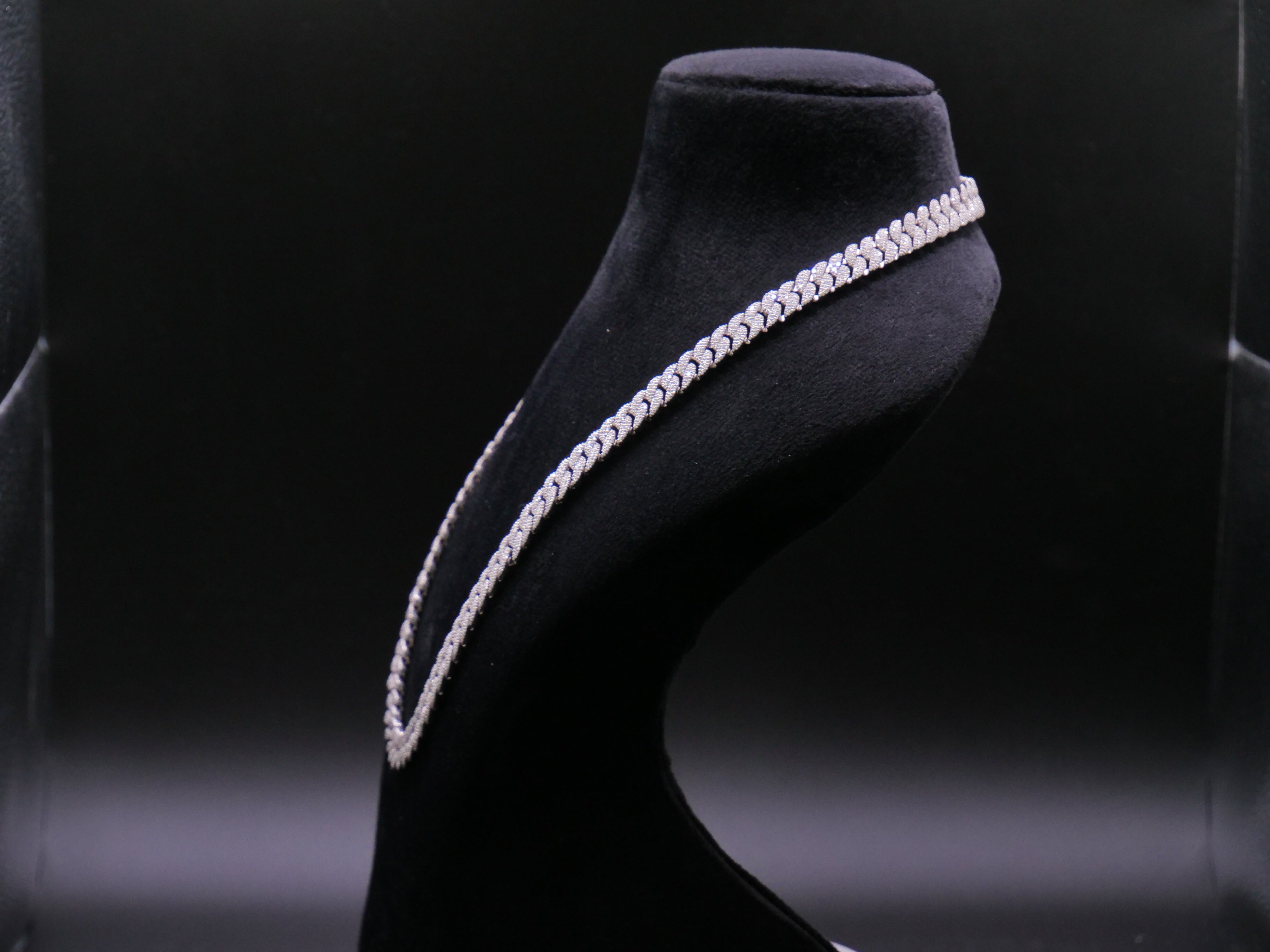 Heavyweight Iced Out Cuban Link Chain In White Gold With Full Pavé CZ Setting