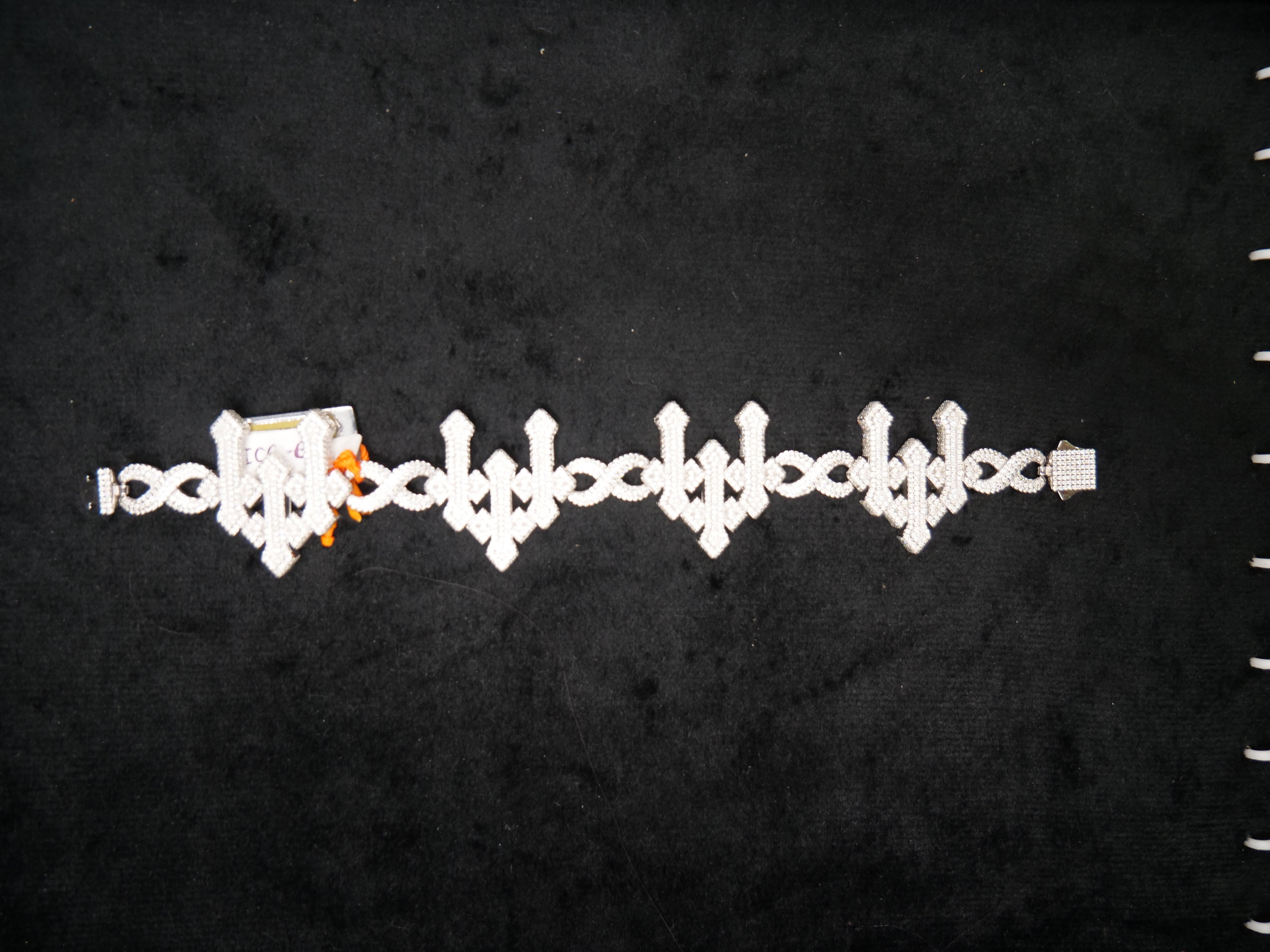 Pavé Diamond Infinity Link Statement Bracelet In White Gold